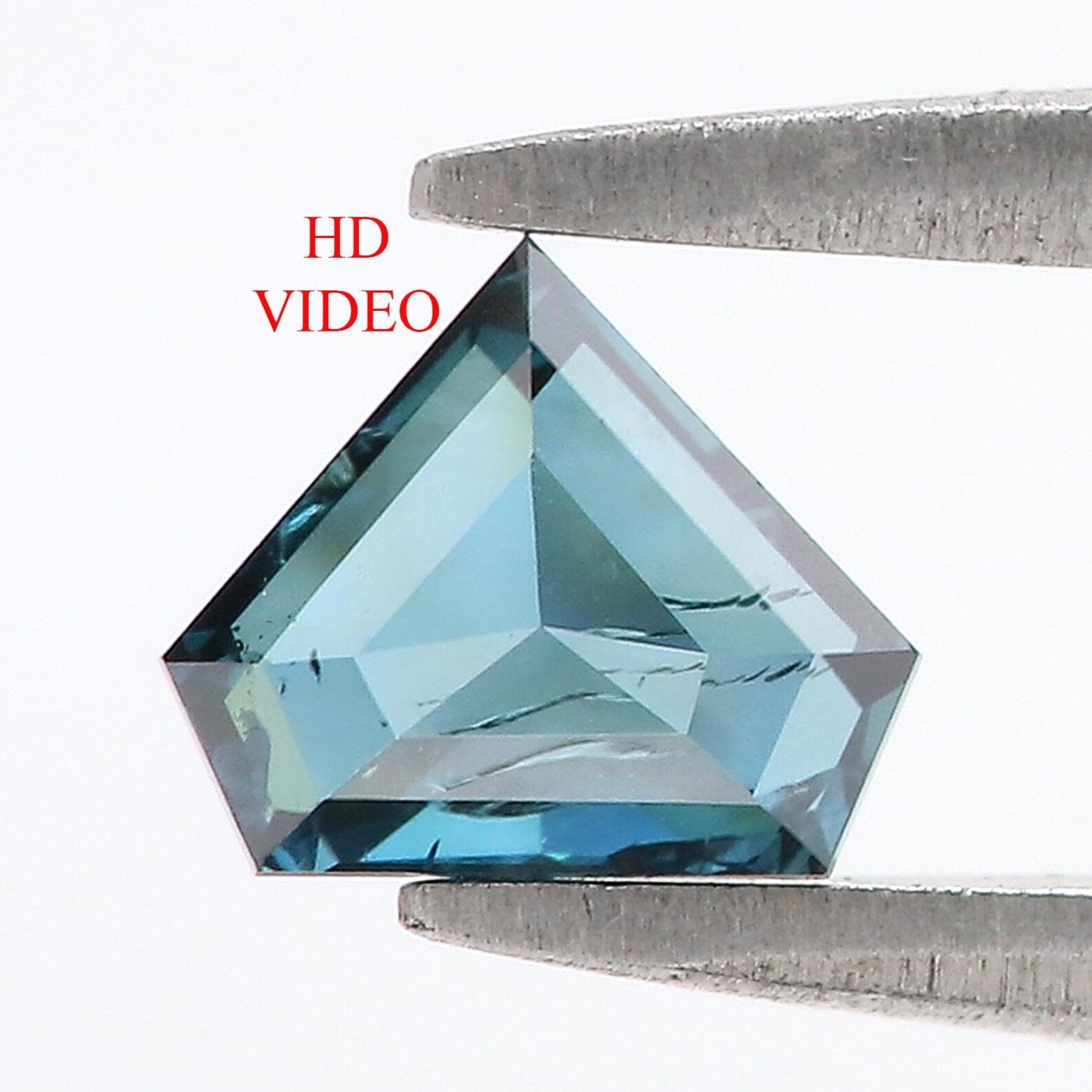 0.53 Ct Natural Loose Shield Shape Diamond Blue Color Shield Cut Diamond 5.20 MM Natural Diamond Blue Color Shield Rose Cut Diamond NQ1387