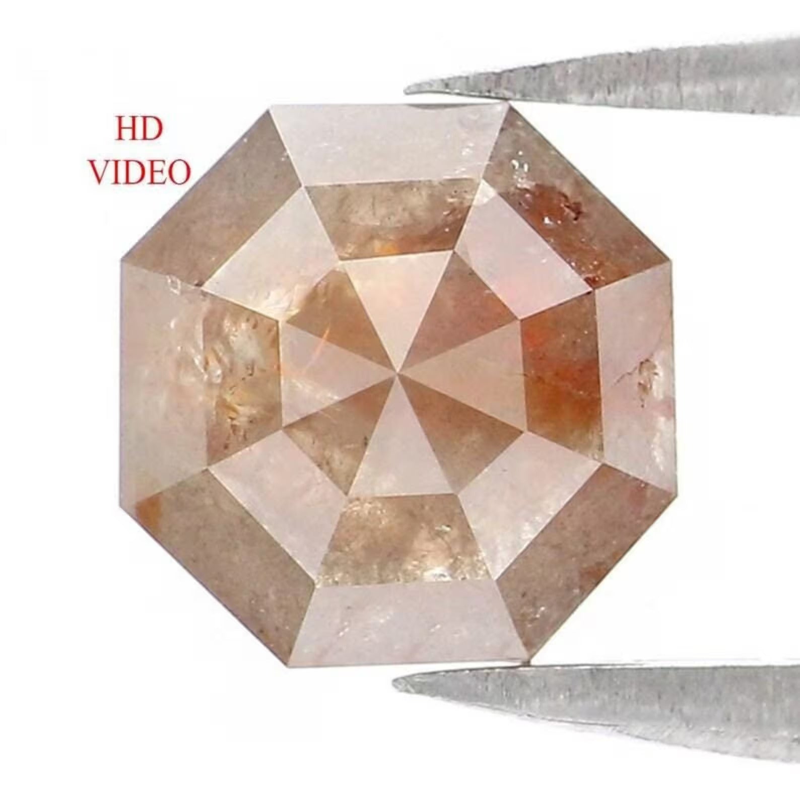 1.50 CT Natural Loose Octagon Shape Diamond Grey Color Octagon Cut Diamond 6.85 MM Natural Loose Brown Color Octagon Rose Cut Diamond NQ602