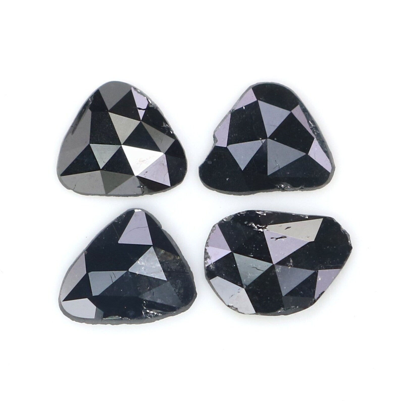 1.07 CT Natural Loose Slice Diamond Black Color Diamond Natural Loose Diamond 6.65 MM Rose Cut Diamond Irregular Cut Slice Shape NQ2196