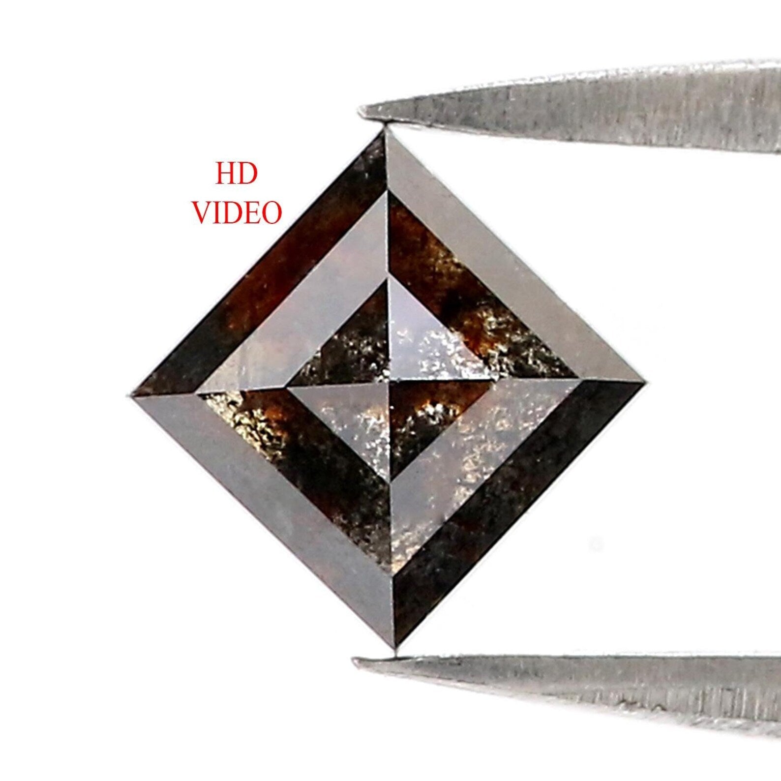 0.94 CT Natural Loose Kite Shape Diamond Black Color Kite Cut Diamond 7.50 MM Natural Loose Diamond Kite Shape Rose Cut Diamond QN489