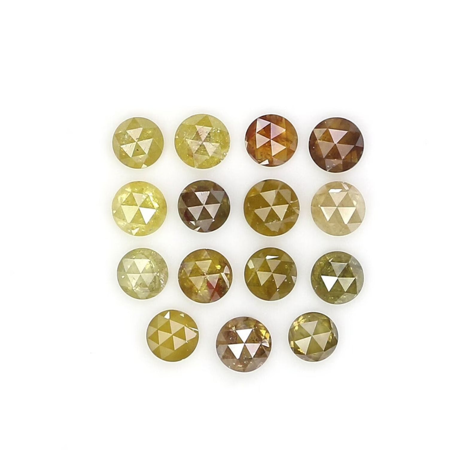 2.54 CT Natural Loose Round Rose Cut Diamond Yellow Brown Color Round Shape Diamond 3.10 MM Natural Loose Diamond Round Cut Diamond NQ2443