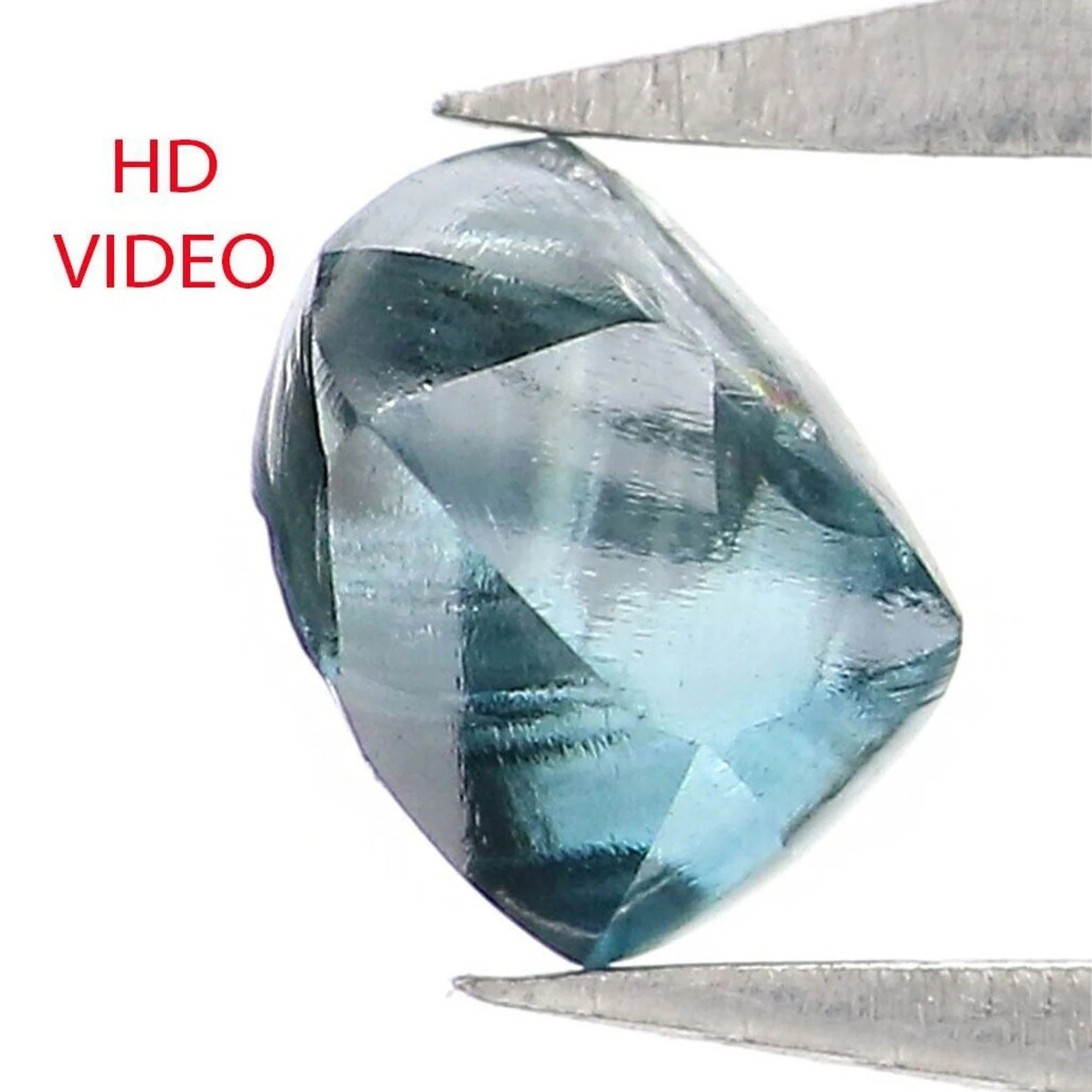 0.75 CT Natural Loose Rough Shape Diamond Blue Color Rough Cut Diamond 5.30 MM Natural Loose Diamond Blue Rough Irregular Cut Diamond NQ2051