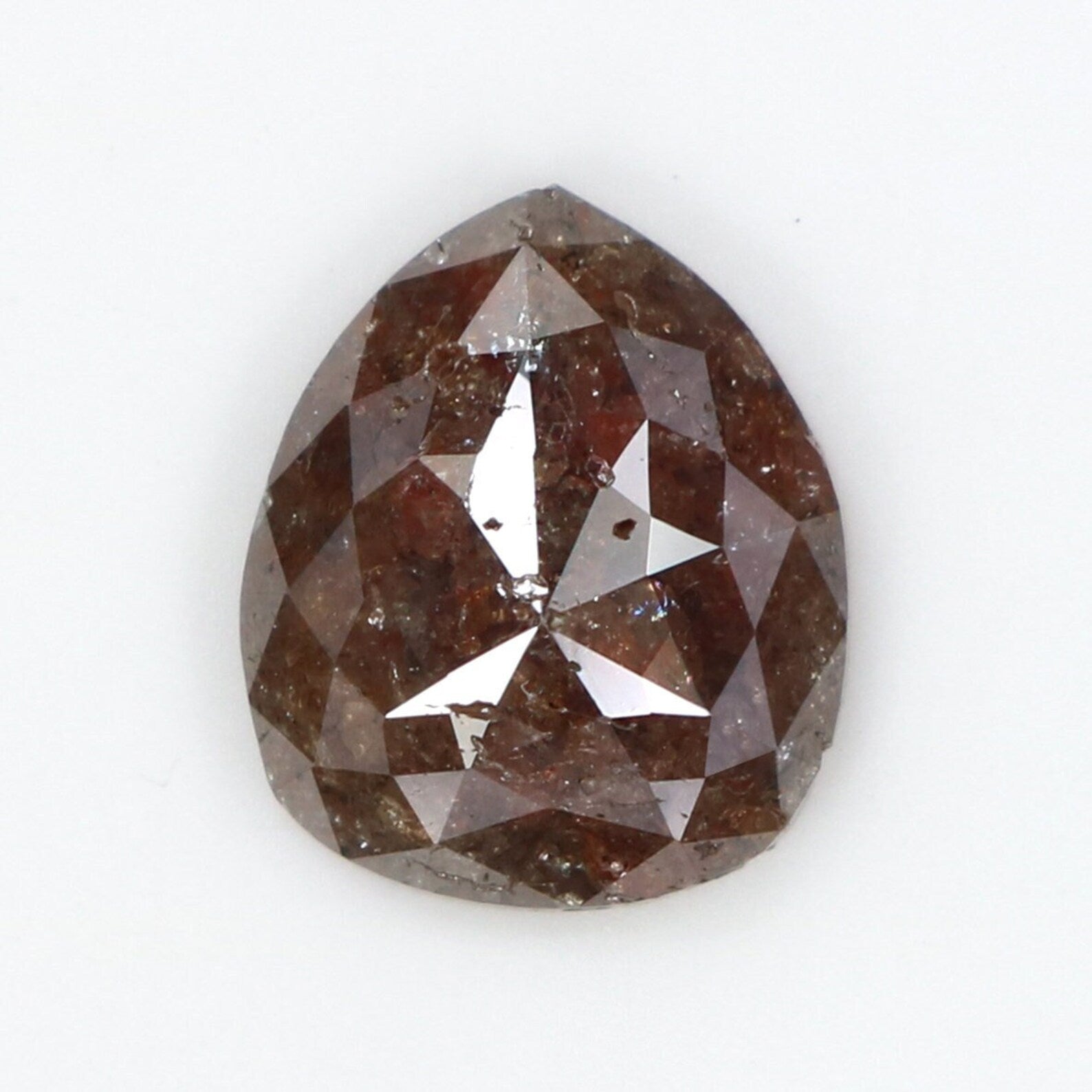 Natural Loose Pear Brown Color Diamond 1.37 CT 8.35 MM Pear Shape Rose Cut Diamond N1701