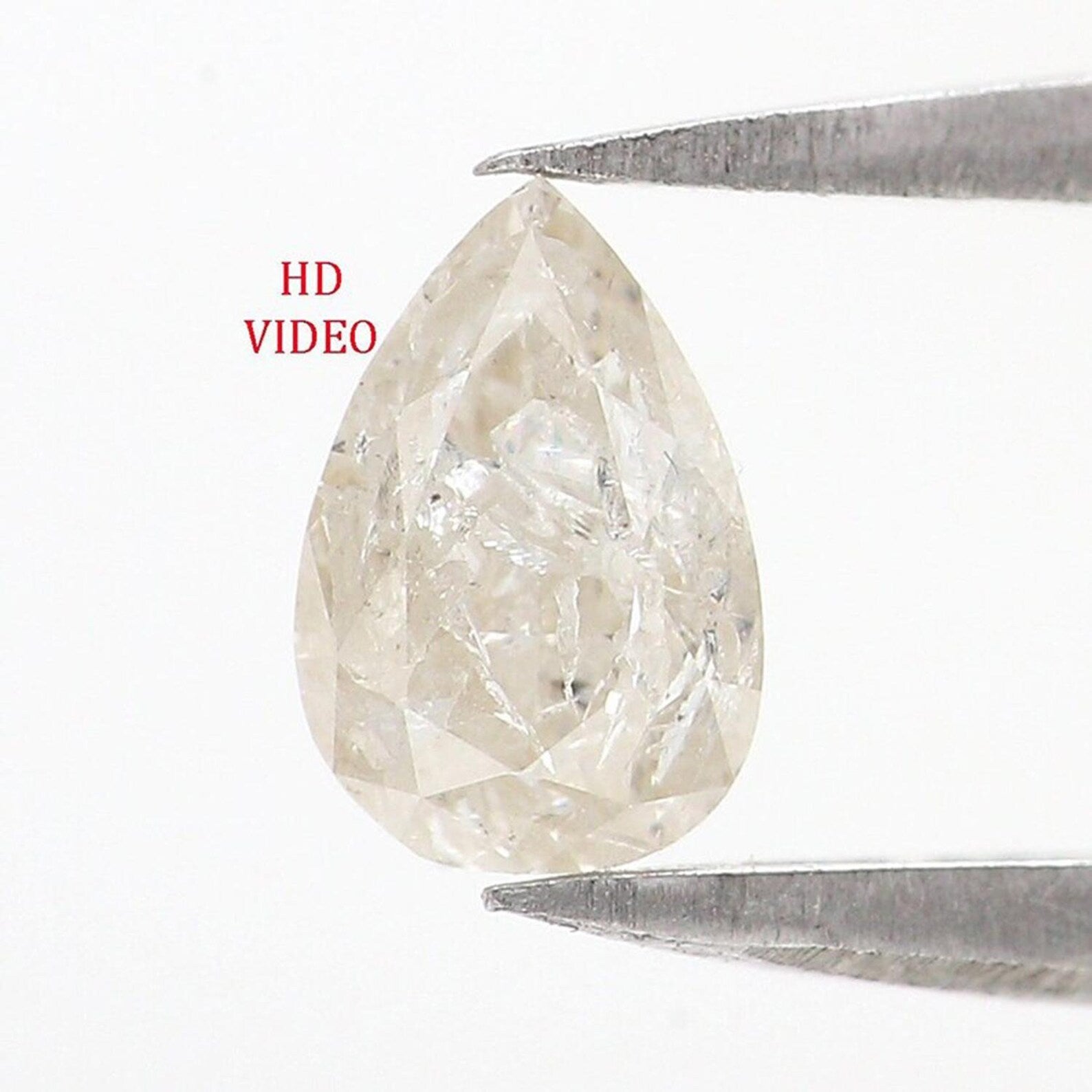 0.66 CT Natural Loose Pear Shape Diamond Yellow Color Pear Cut Diamond 6.60 MM Natural Grey Color Diamond Pear Brilliant Cut Diamond NQ7419