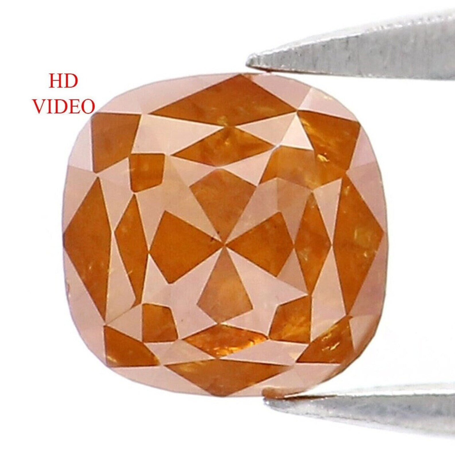 0.61 CT Natural Loose Cushion Shape Diamond Brown Color Cushion Cut Diamond 4.70 MM Natural Loose Diamond Cushion Rose Cut Diamond NQ1961