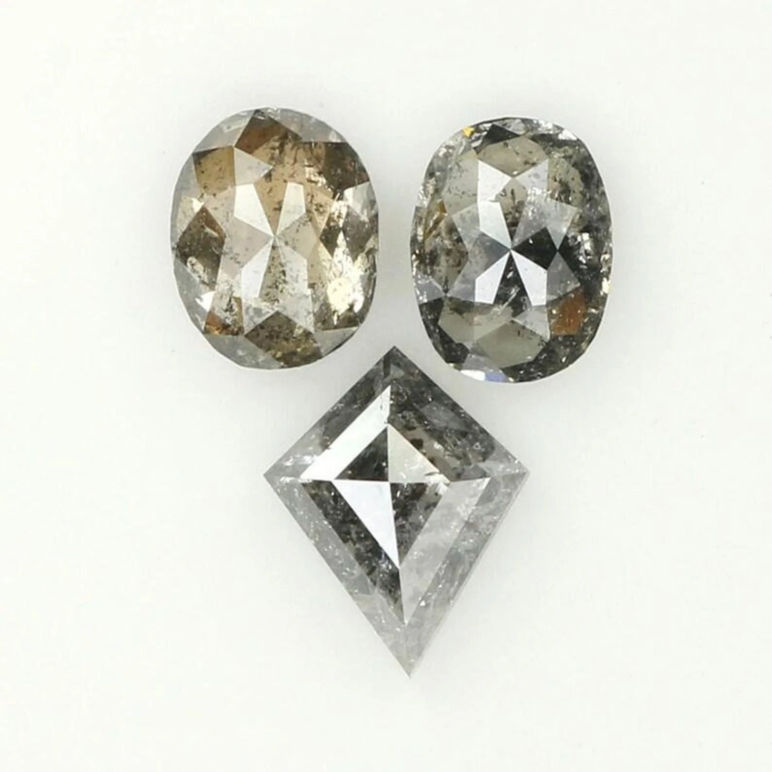 0.85 Ct Natural Loose Mix Shape Diamond Salt And Pepper Mix Shape Diamond 4.40 MM Natural Black Grey Color Mix Shape Rose Cut Diamond QN1213