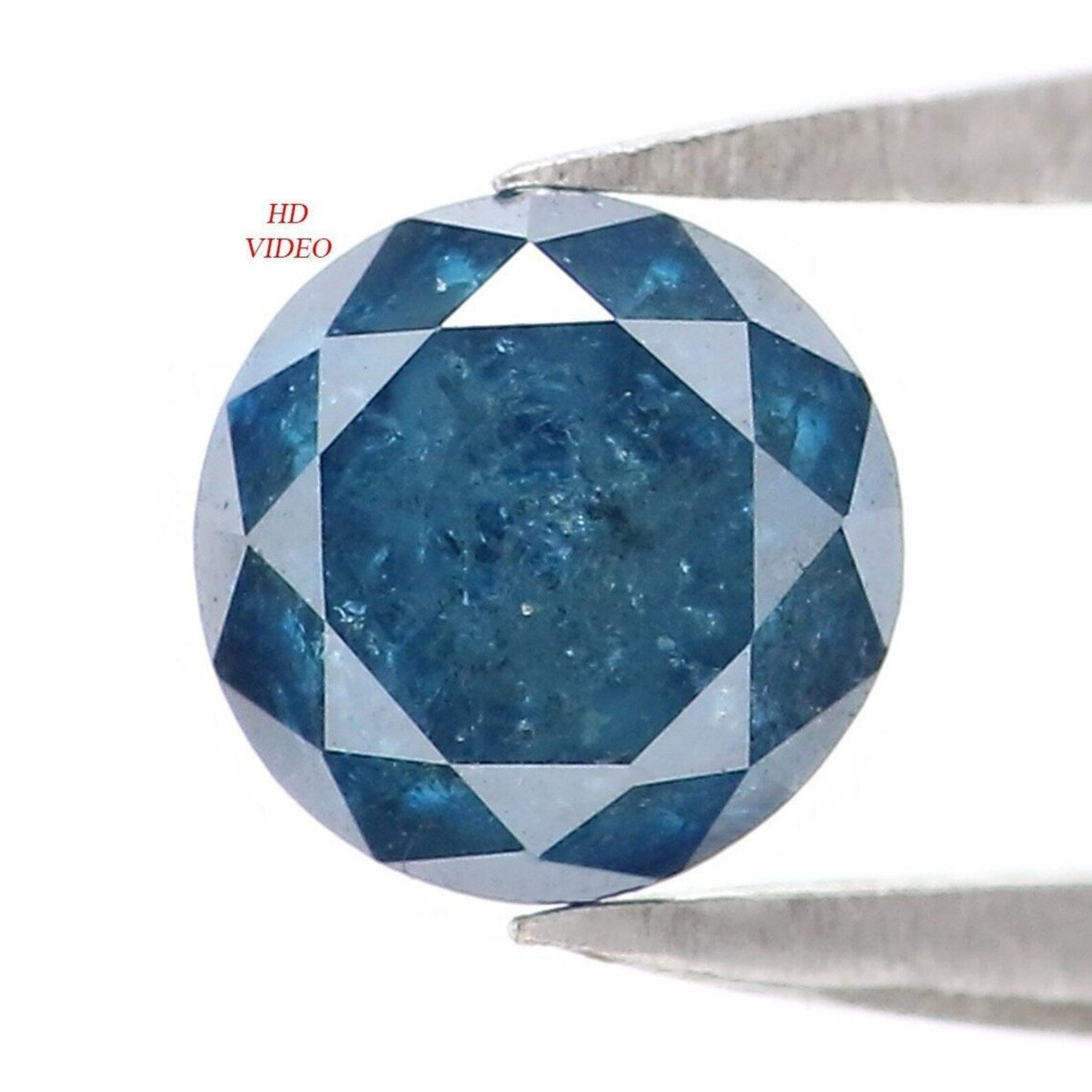 0.95 CT Natural Loose Round Shape Diamond Blue Color Round Cut Diamond 5.50 MM Natural Diamond Blue Color Round Brilliant Cut Diamond QN9923