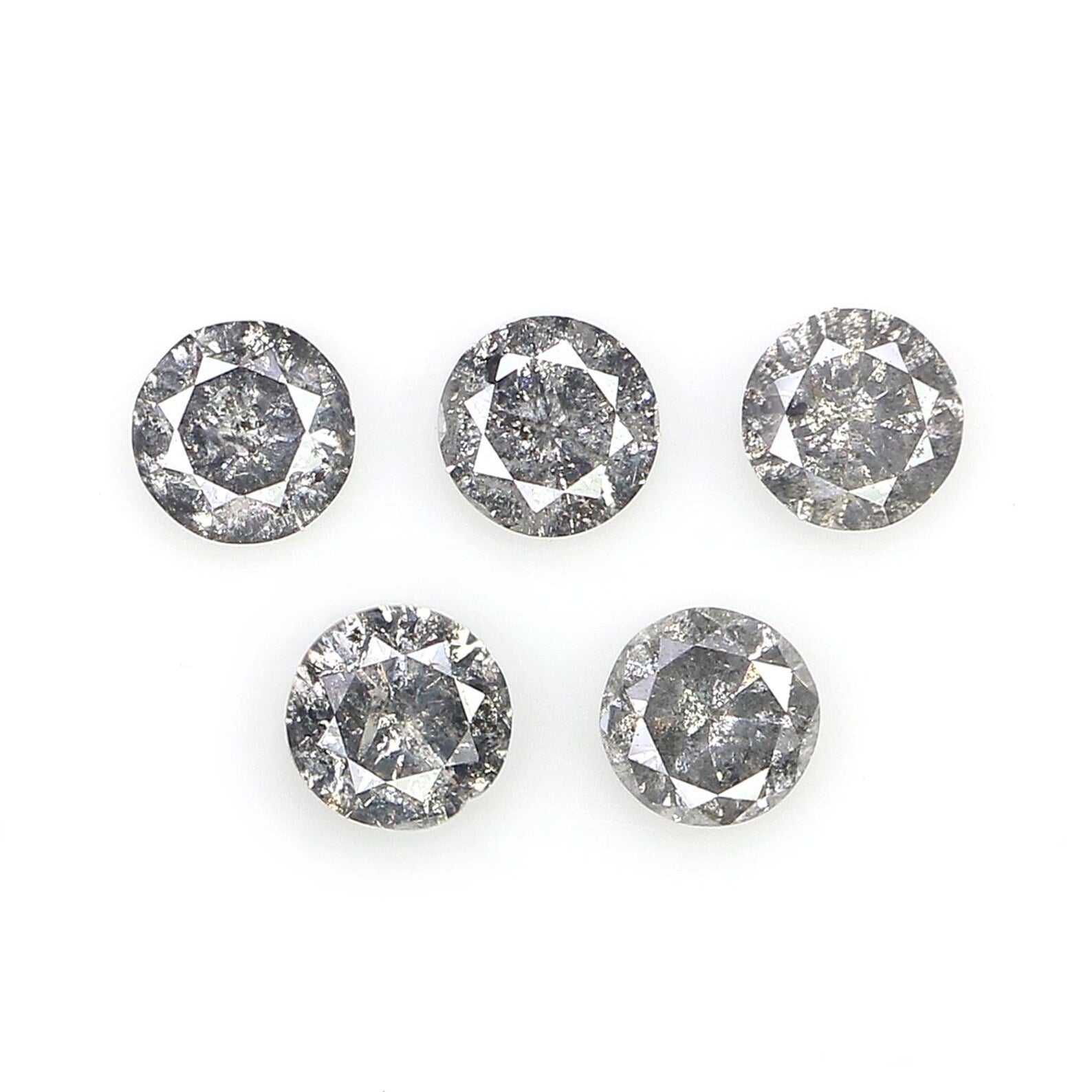0.68 CT Natural Loose Round Diamond Salt And Pepper Round Diamond 3.20 MM Natural Loose Black Grey Color Round Brilliant Cut Diamond NQ1615