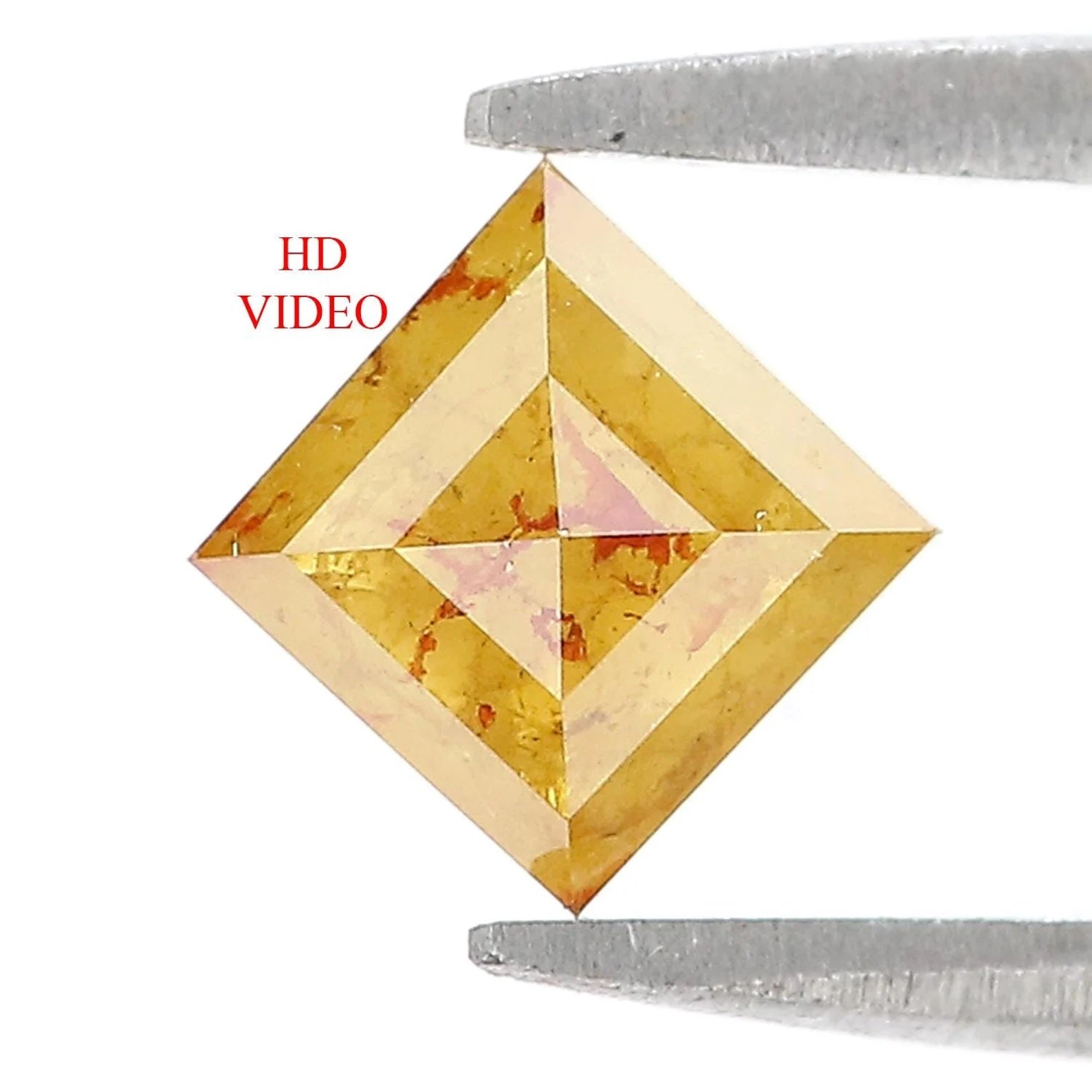 1.00 CT Natural Loose Kite Shape Diamond Yellow Color Kite Cut Diamond 7.45 MM Natural Loose Diamond Kite Shape Rose Cut Diamond QN634
