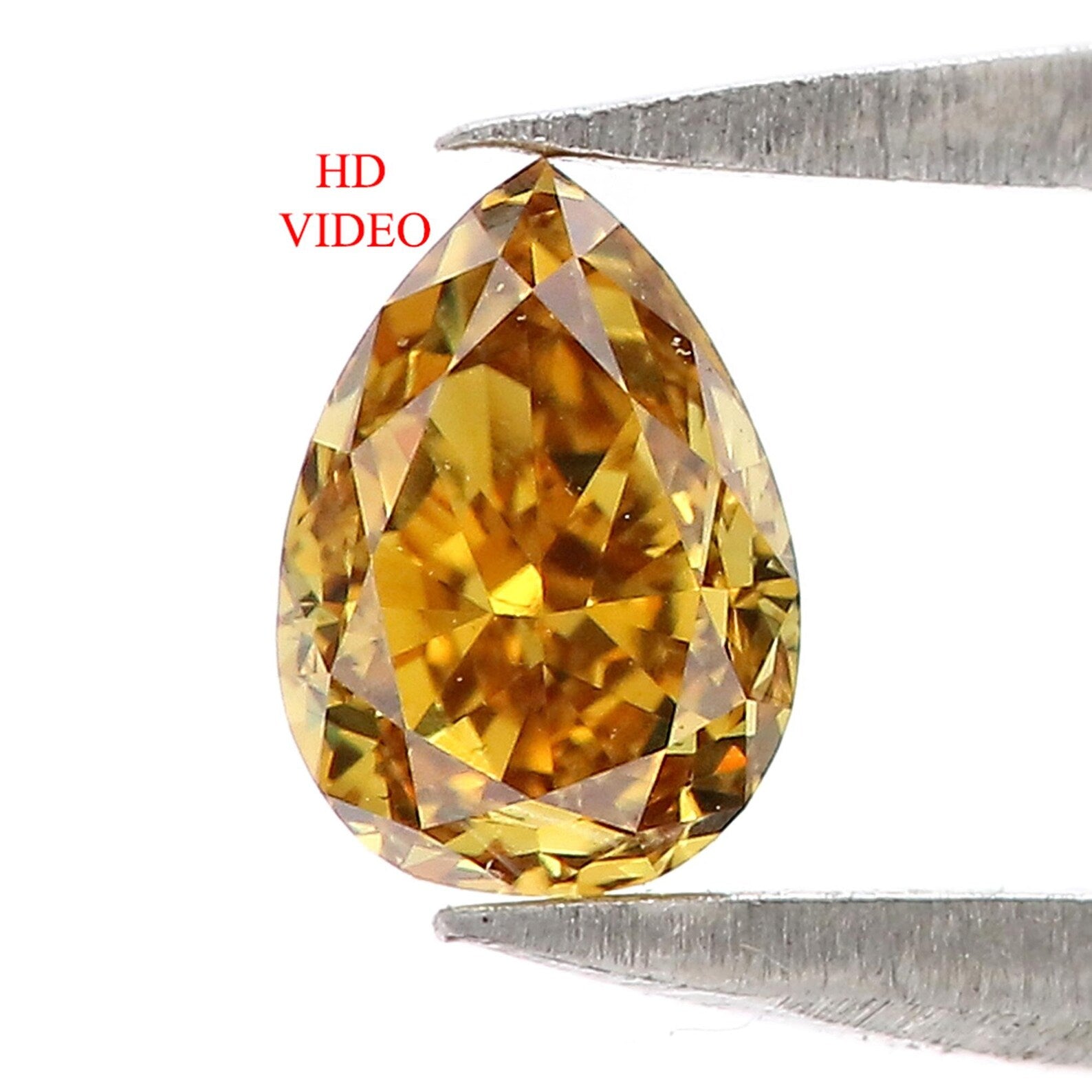0.44 Ct Natural Loose Pear Shape Diamond Brown Color Pear Cut Diamond 5.25 MM Natural Loose Brown Color Pear Brilliant Cut Diamond QNB9828