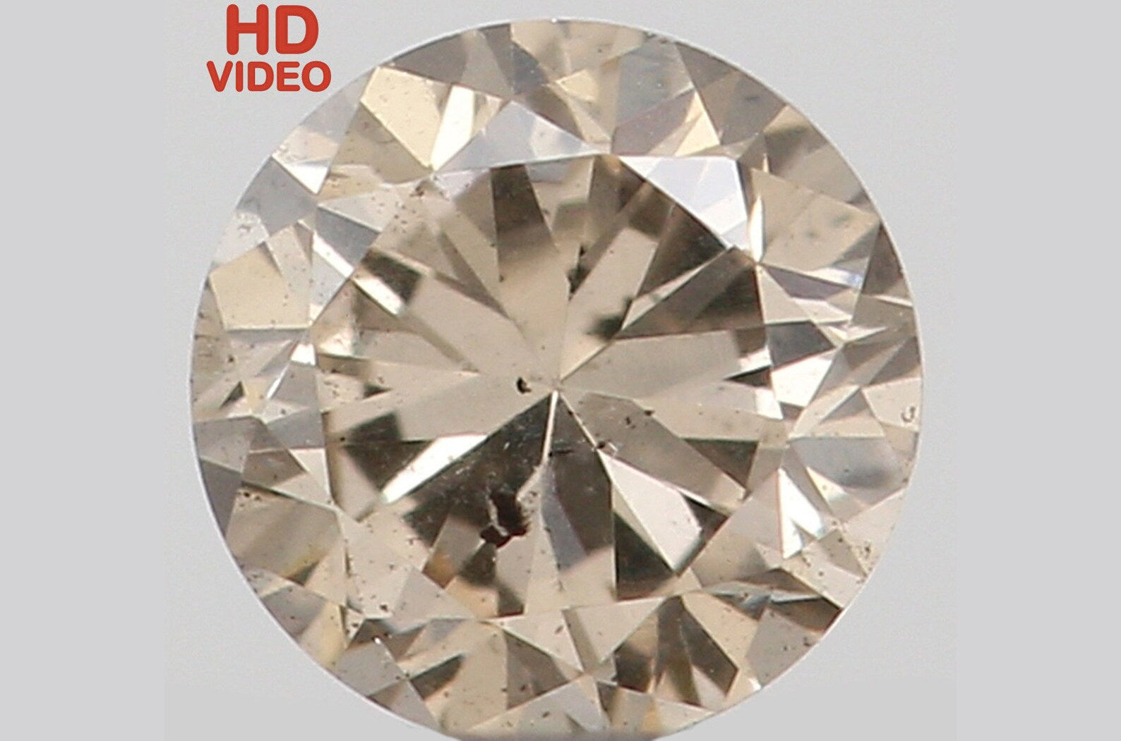 0.13 Ct Natural Loose Diamond Round Brown Color SI2 Clarity 3.20 MM N7293