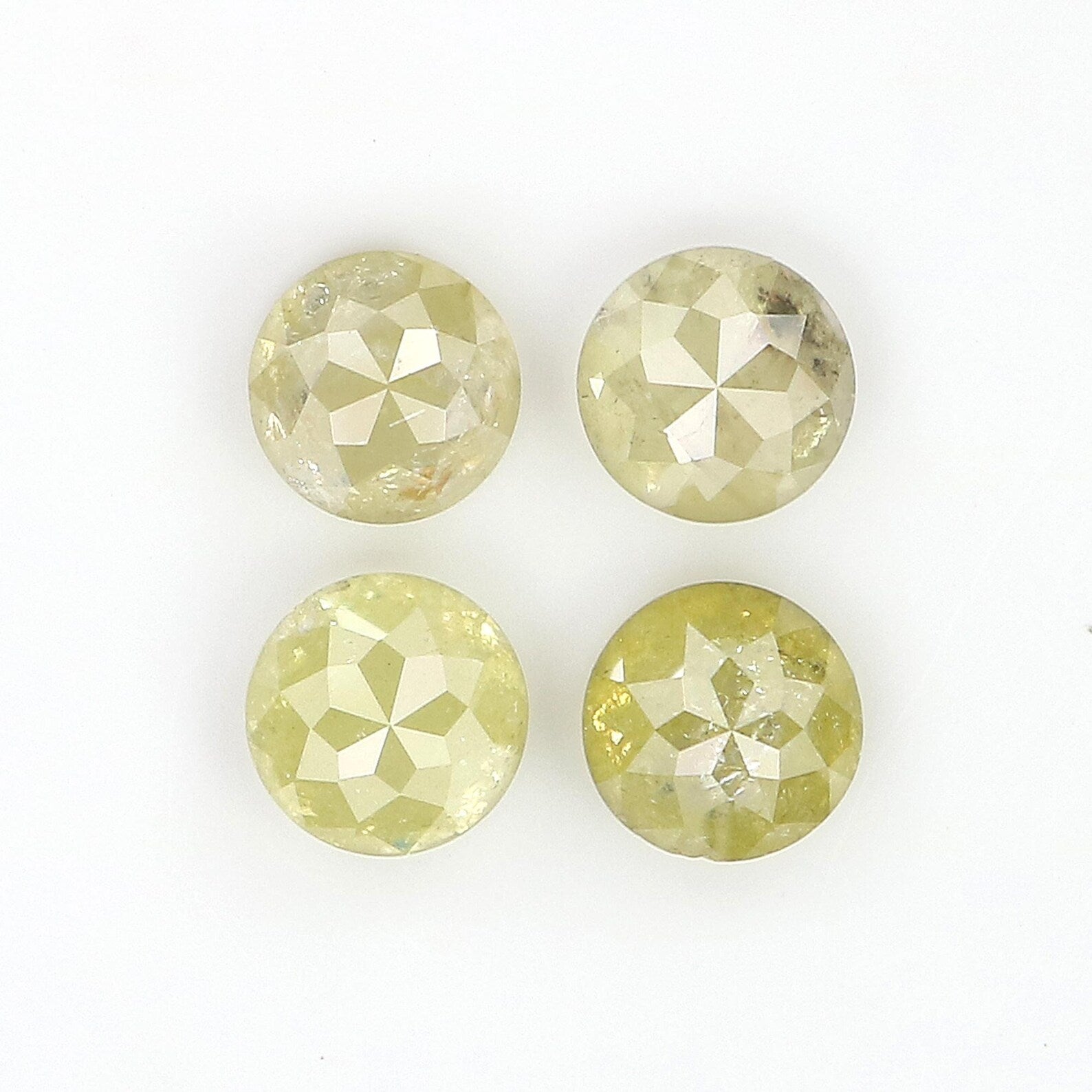 1.47 CT Natural Loose Round Rose Cut Diamond Yellow Color Round Shape Diamond 4.00 MM Natural Yellow Color Round Rose Cut Diamond NQ757