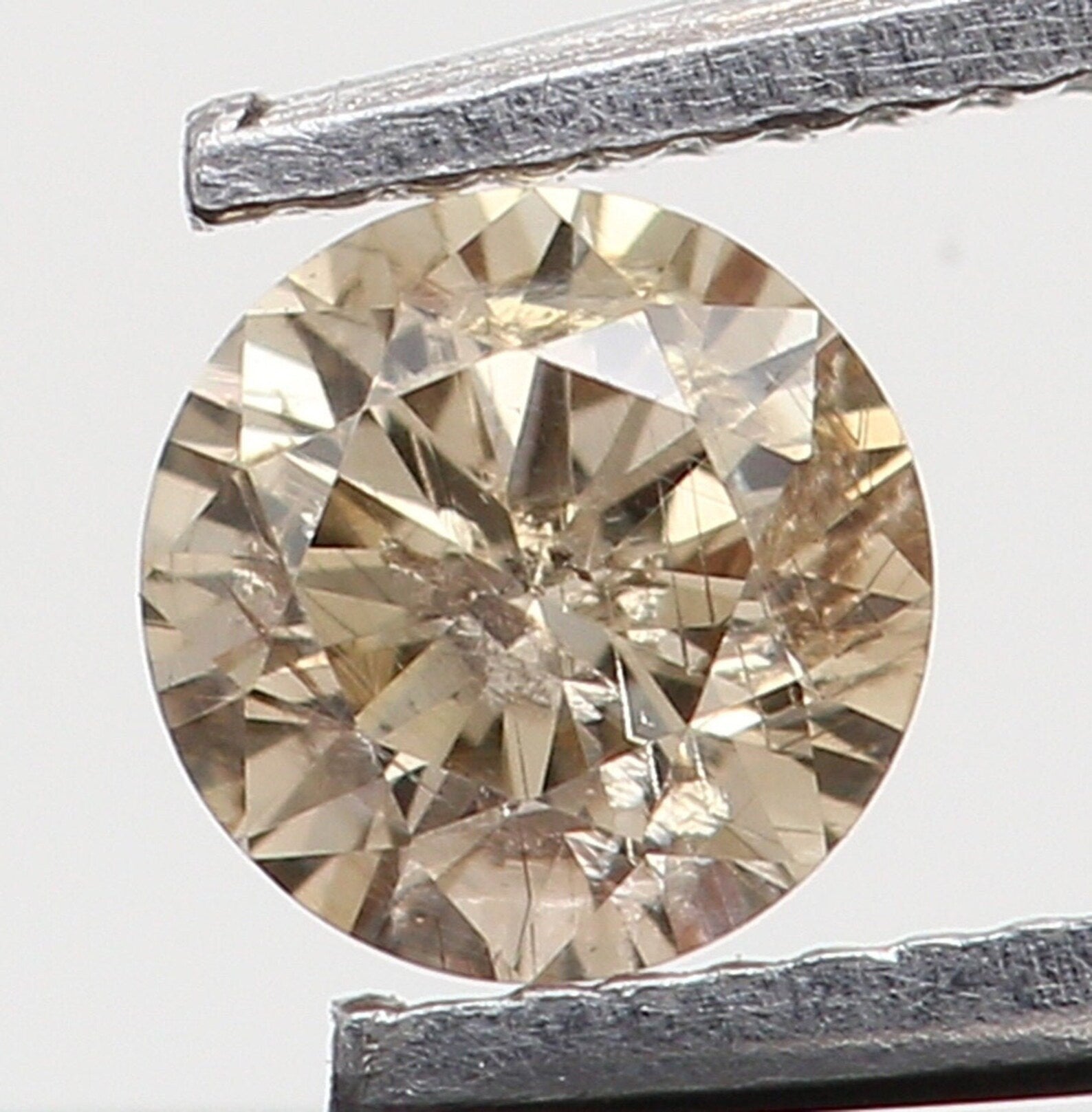0.08 Ct Natural Loose Diamond Round Brown Color I2 Clarity 2.80 MM N7363