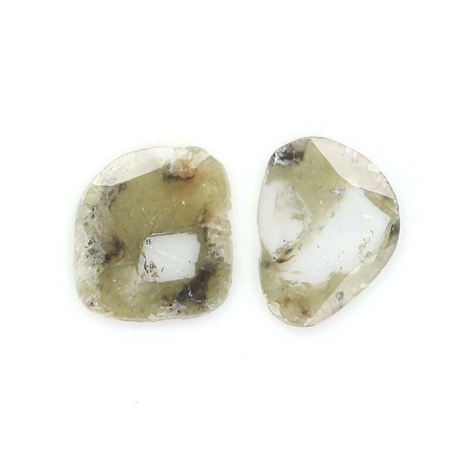 1.43 CT Natural Loose Slice Shape Diamond Grey Color Slice Diamond 8.30 MM Natural Loose Diamond Grey Color Irregular Cut Diamond NQ2097