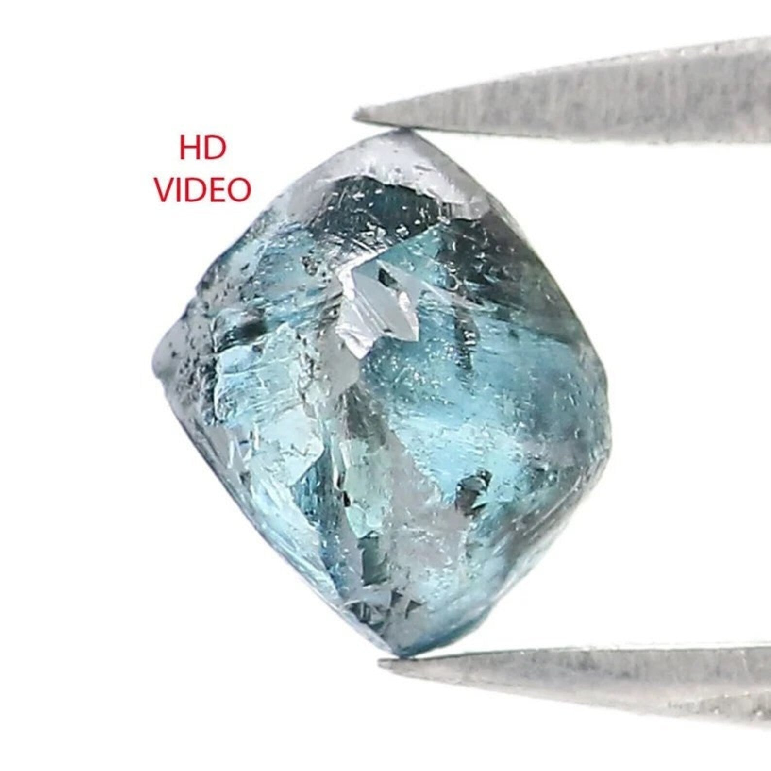 0.84 CT Natural Loose Rough Shape Diamond Blue Color Irregular Cut Diamond 5.55 MM Natural Diamond Blue Color Rough Shape Diamond NQ2037