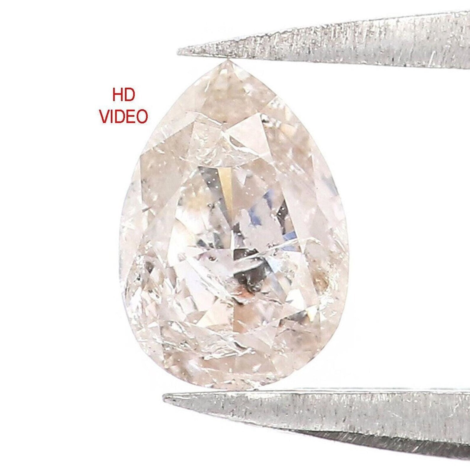 0.51 CT Natural Loose Pear Shape Diamond Light Brown Color Pear Cut Diamond 6.20 MM Natural Brown Color Pear Brilliant Cut Diamond NQ8747