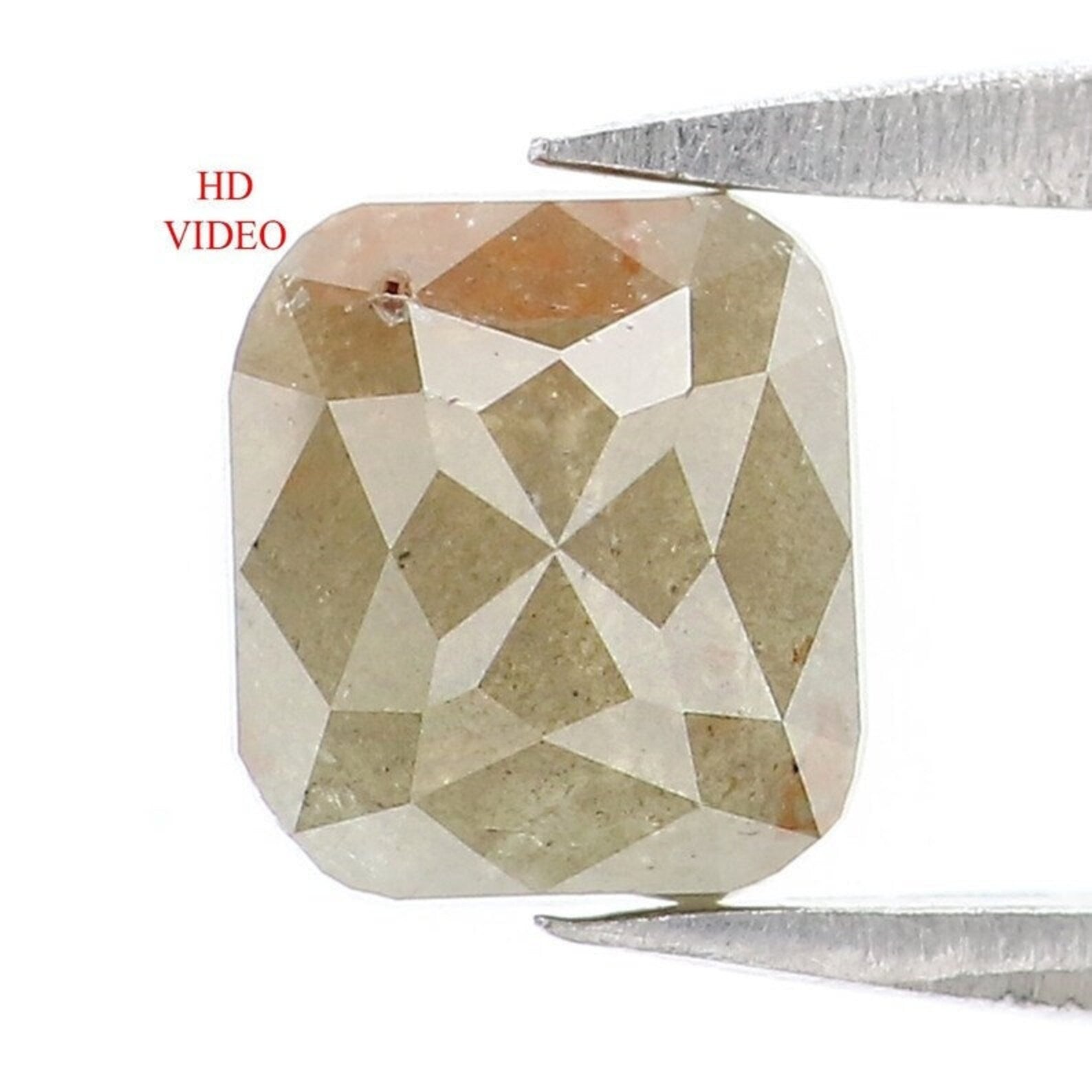 1.06 Ct Natural Loose Cushion Shape Diamond Green Color Cushion Cut Diamond 5.85 MM Natural Loose Diamond Cushion Rose Cut Diamond NQ769