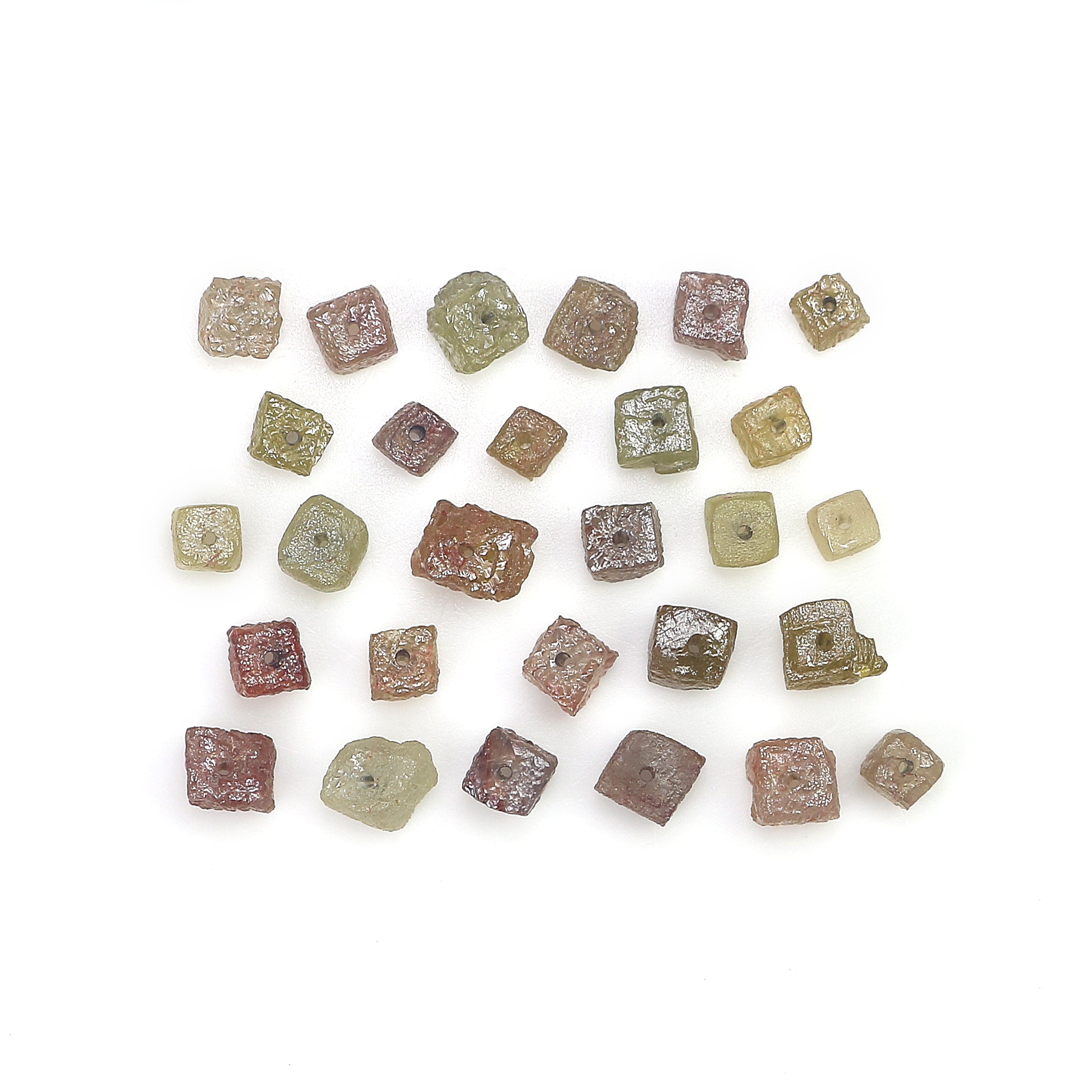 Natural Loose Rough Cube Diamond Mix Color Bead Cut Diamond 2.00 to 4.00 MM 1.00 Ct Lot Uncut Drilled Bead Rough Irregular Cut Diamond Q76
