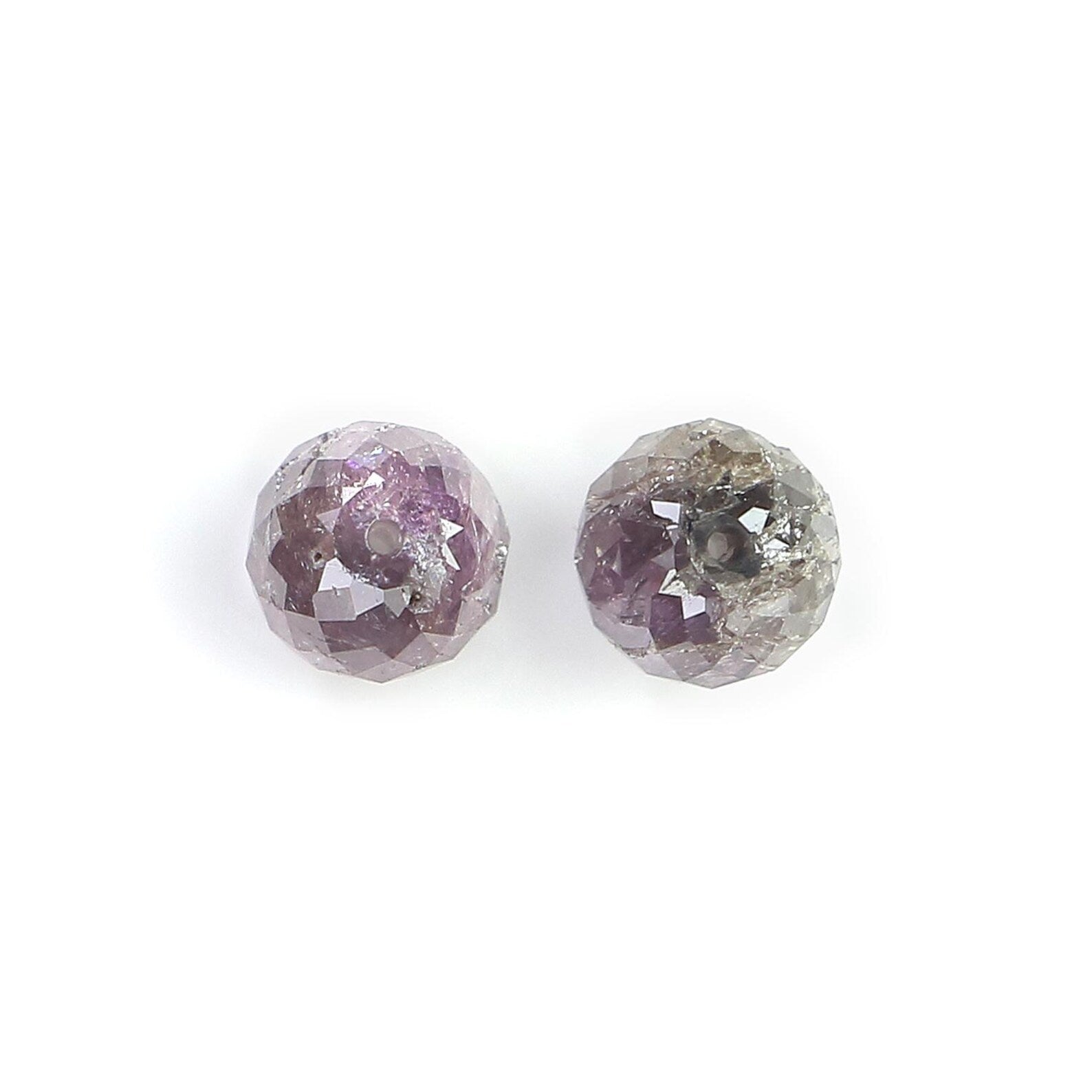 0.93 CT Natural Loose Bead Shape Pair Diamond Pink Color Bead Diamond 3.85 MM Natural Loose Diamond Pink Color Bead Rose Cut Diamond NQ728