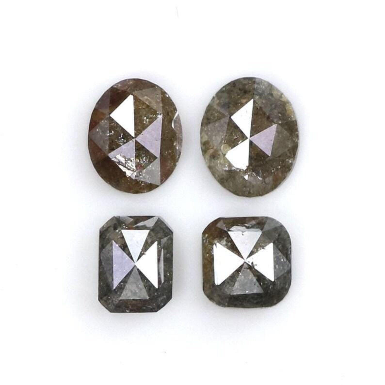 1.98 Ct Natural Loose Mix Shape Diamond Salt And Pepper Mix Shape Diamond 4.60 MM Natural Loose Gray Color Mix Shape Rose Cut Diamond NQ8428