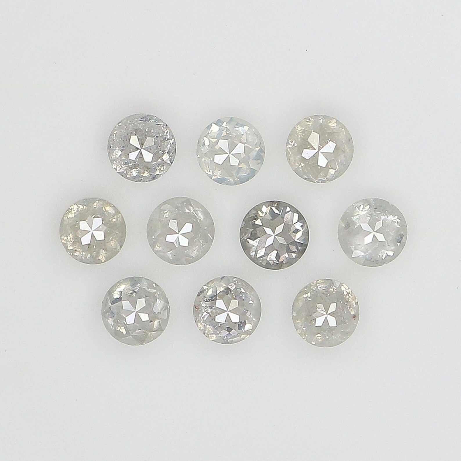 0.90 CT Natural Loose Round Shape Diamond Grey Color Round Diamond 2.55 MM Natural Loose Diamond Grey Color Round Rose Cut Diamond NQ2554