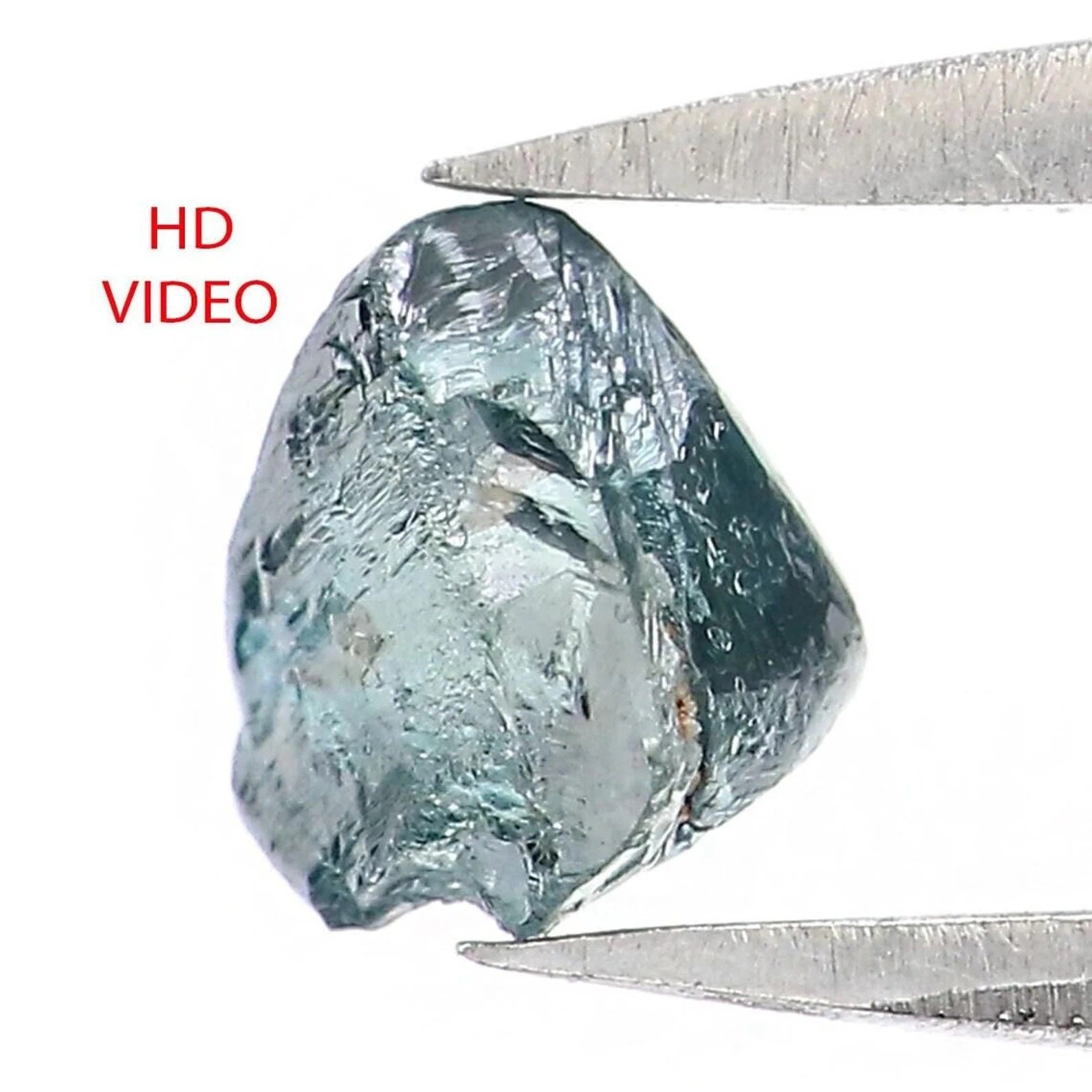 0.77 CT Natural Loose Crystal Rough Blue Color Rough Diamond 5.40 MM Natural Loose Diamond Blue Color Rough Irregular Cut Diamond NQ2008
