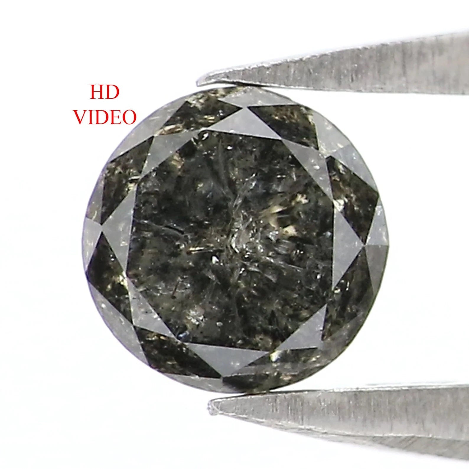 0.44 CT Natural Loose Round Brilliant Cut Diamond Salt And Pepper Round Cut Diamond 4.60 MM Natural Loose Diamond Round Shape Diamond NQ9485