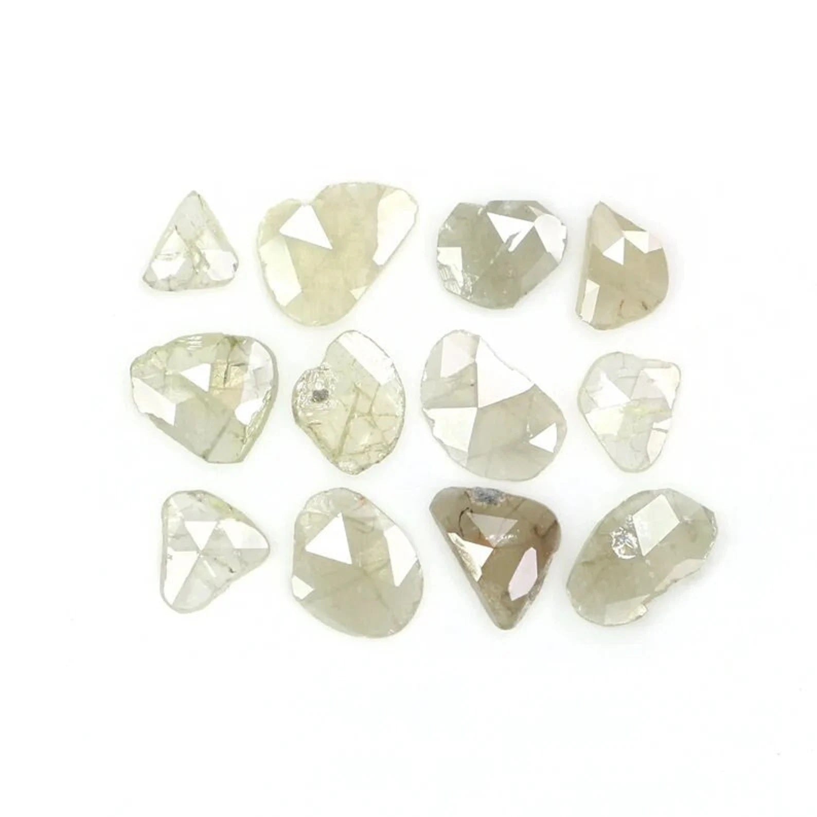 1.04 CT Natural Loose Slice Shape Diamond Grey Color Irregular Cut Diamond 2.80 MM Natural Loose Diamond Slice Shape Rose Cut Diamond NQ2200