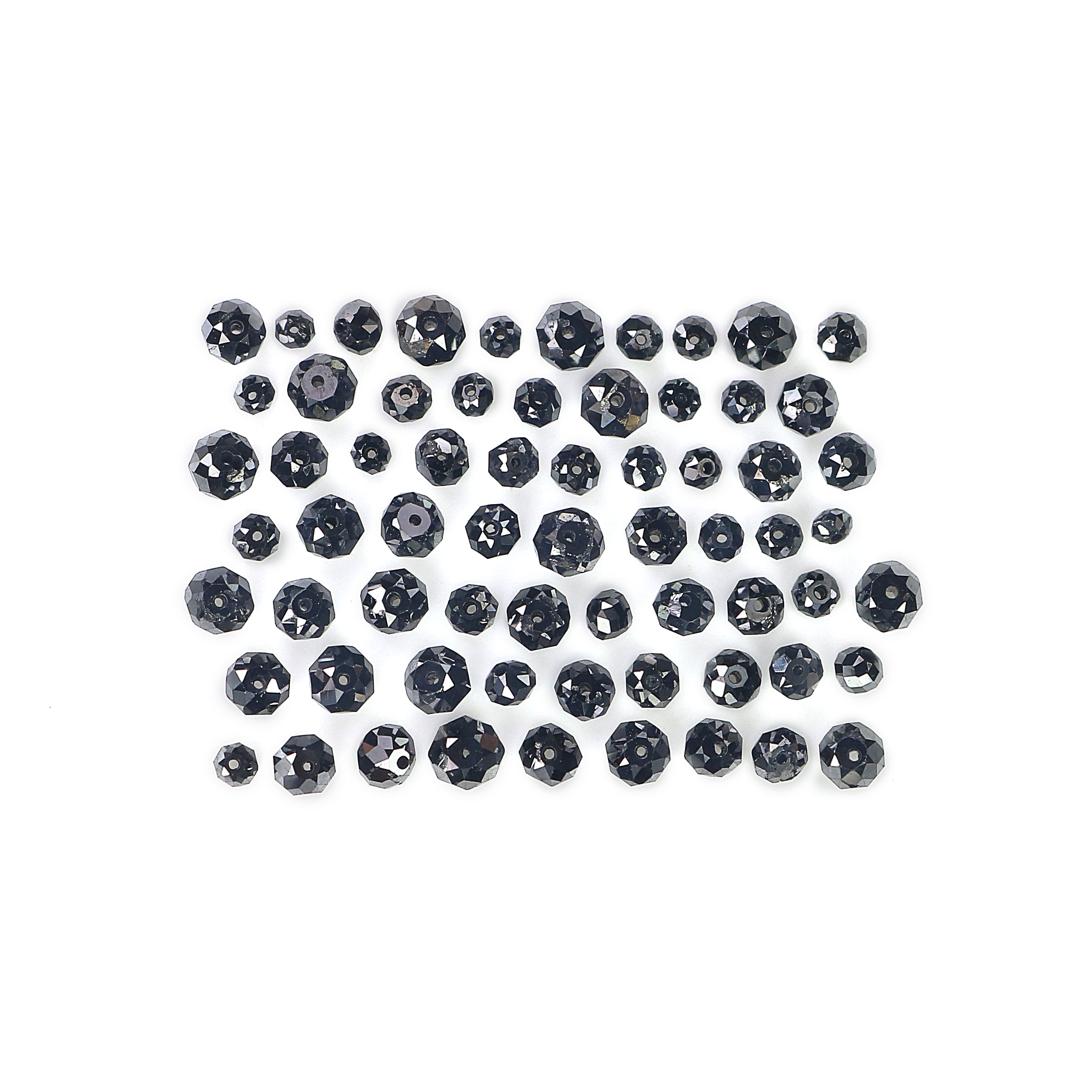 Natural Loose Bead Shape Diamond 1.50 to 3.10 MM Natural Black Color Bead Diamond 1.00 CT Lot Round Bead Cut Diamond Q52