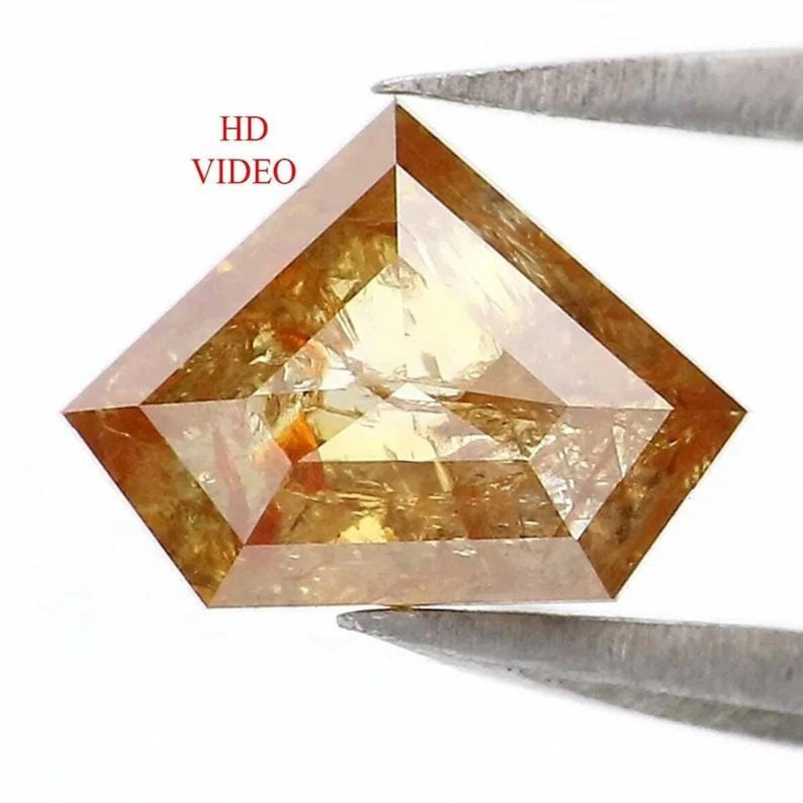 1.03 CT Natural Loose Shield Shape Diamond Yellow Color Shield Cut Diamond 5.80 MM Natural Loose Brown Color Shield Rose Cut Diamond NQ987