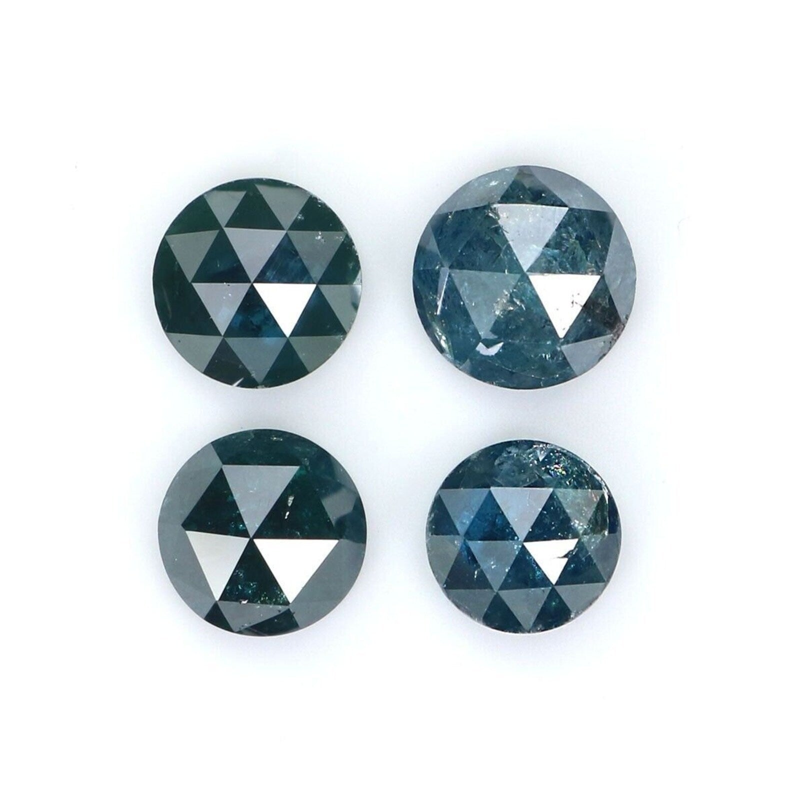 2.25 CT Natural Loose Round Rose Cut Diamond Blue Color Round Shape Diamond 4.70 MM Natural Loose Round Rose Cut Shape Diamond NQ2055