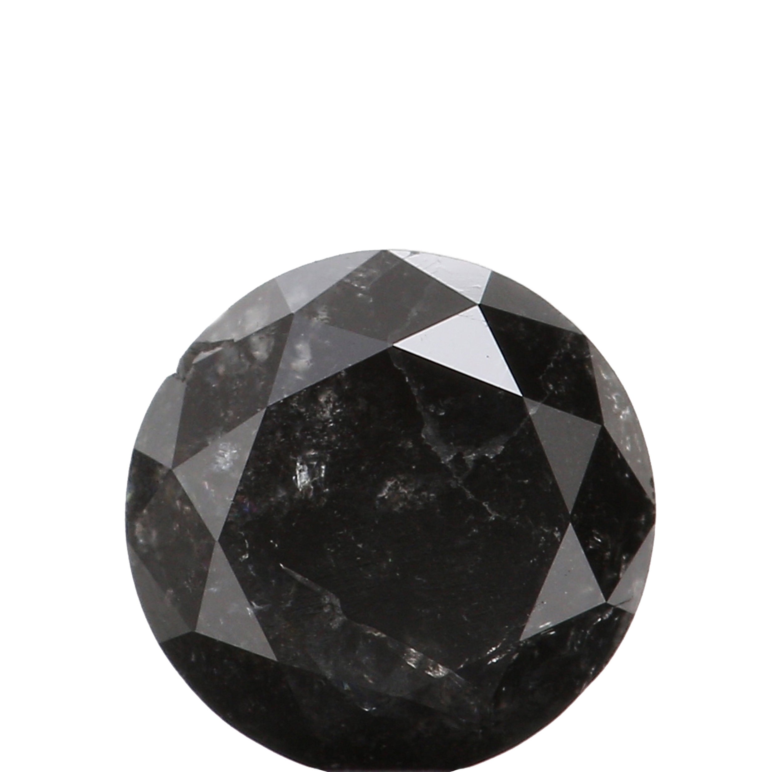 0.43 CT Natural Loose Round Shape Diamond Black Grey Color Round Shape Diamond 4.75 MM Salt And Pepper Round Brilliant Cut Diamond QL5995