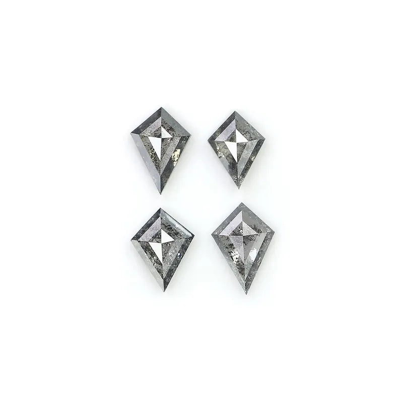 0.65 CT Natural Loose Kite Shape Diamond Salt And Pepper Kite Cut Diamond 5.35 MM Natural Loose Kite Cut Black Grey Color Diamond NQ2408