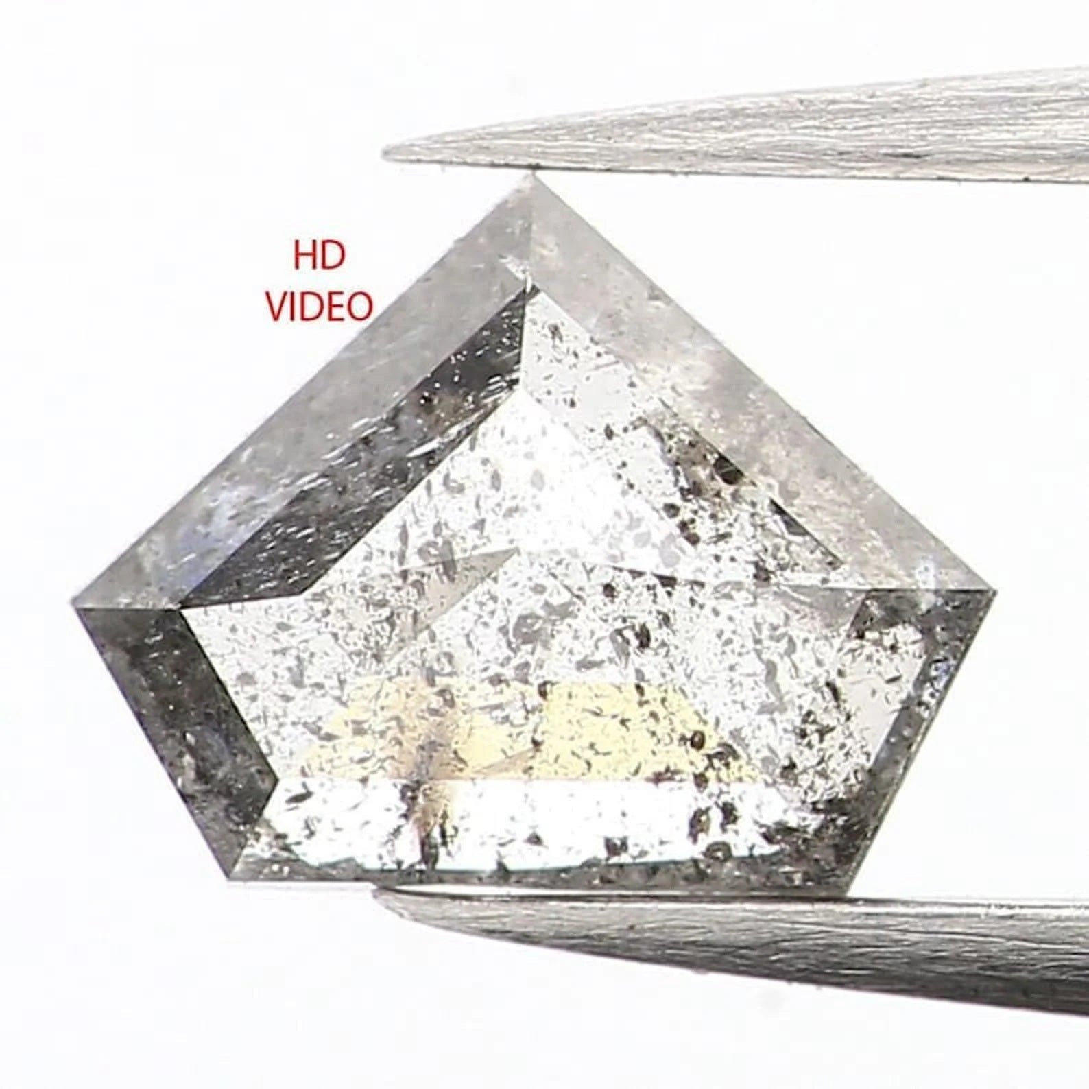 0.58 CT Natural Loose Shield Shape Diamond Salt And Pepper Shield Cut Diamond 5.10 MM Natural Diamond Shield Rose Cut Diamond QN1261