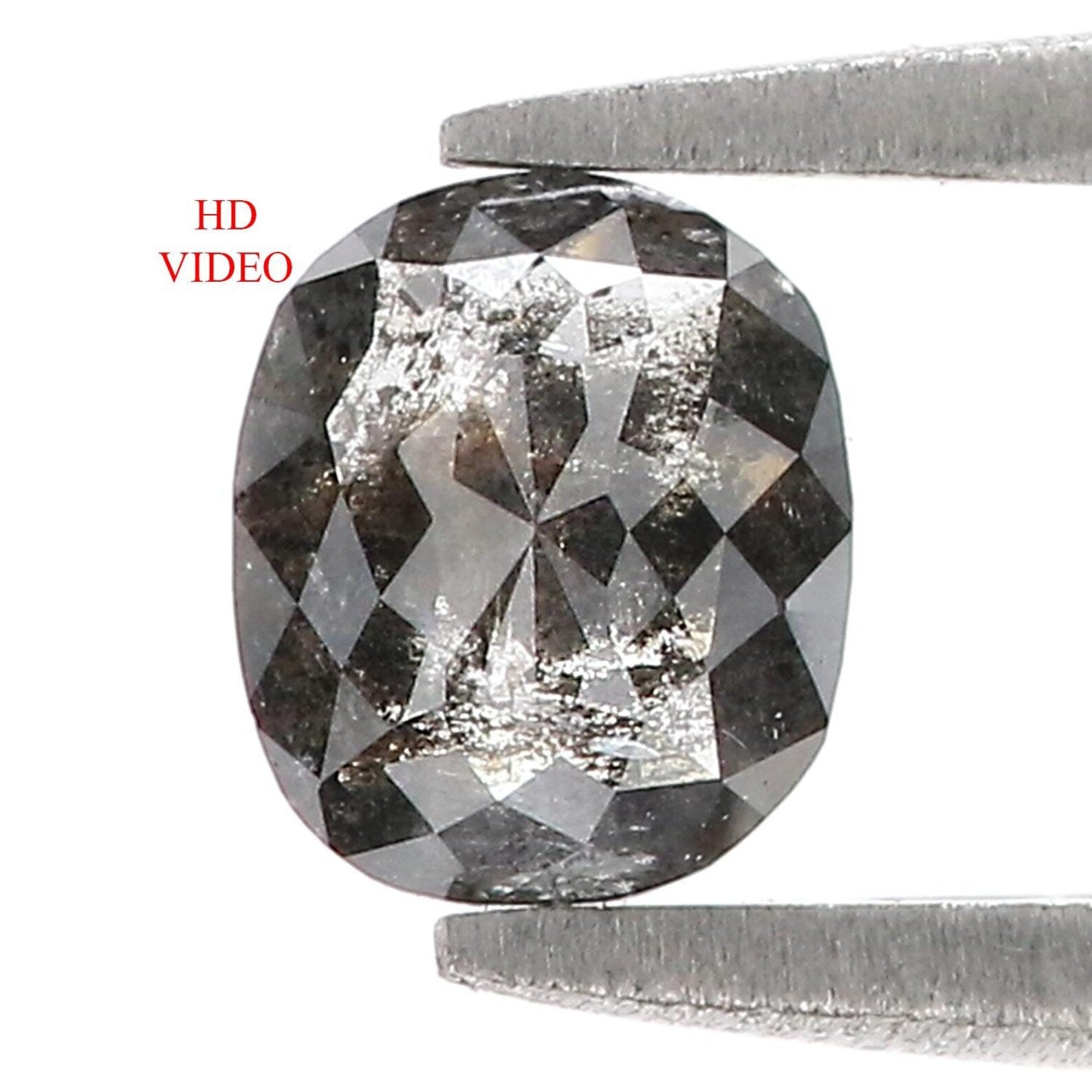 0.74 CT Natural Loose Oval Shape Diamond Black Color Oval Cut Diamond 6.20 MM Natural Loose Diamond Black Color Oval Rose Cut Diamond QN6508