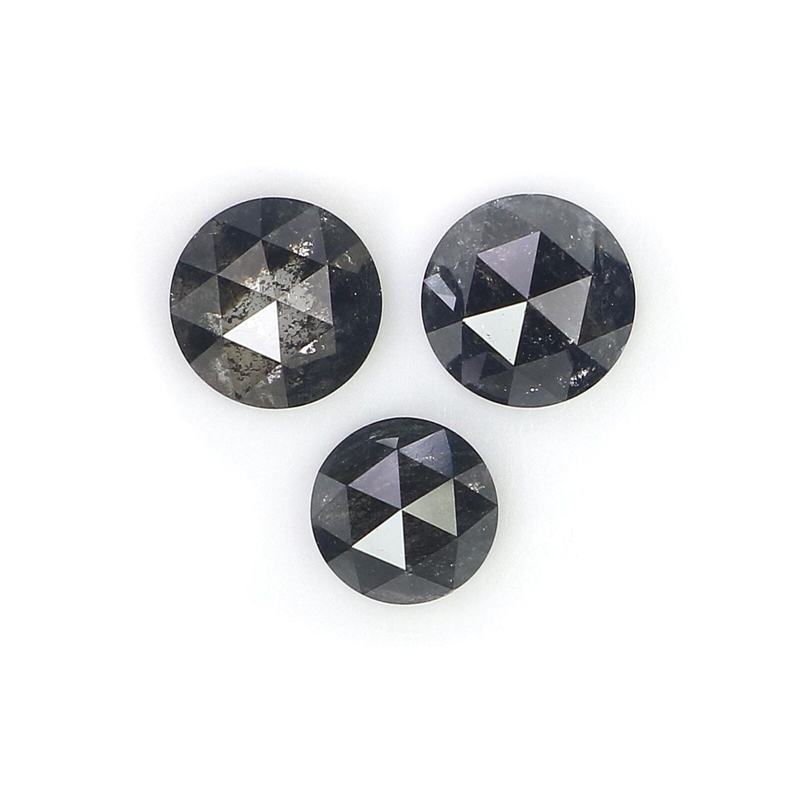 1.15 CT Natural Loose Round Cut Diamond Salt And Pepper Round Diamond 4.10 MM Natural Diamond Black Grey Color Round Rose Cut Diamond NQ8746