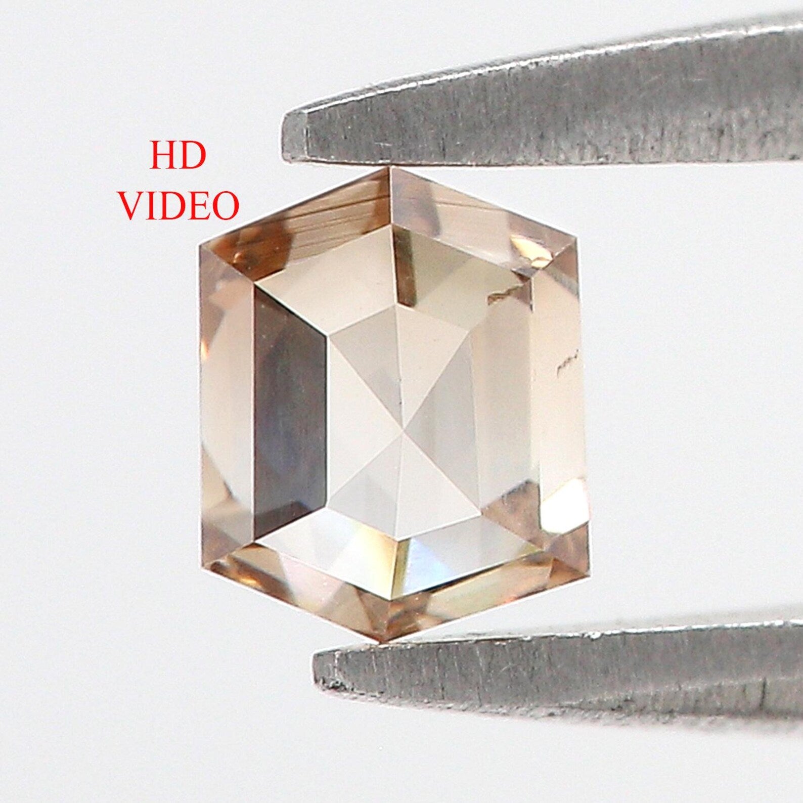 0.40 CT Natural Loose Hexagon Shape Diamond Brown Color Hexagon Diamond 4.30 MM Natural Loose Brown Color Hexagon Rose Cut Diamond NQ1203