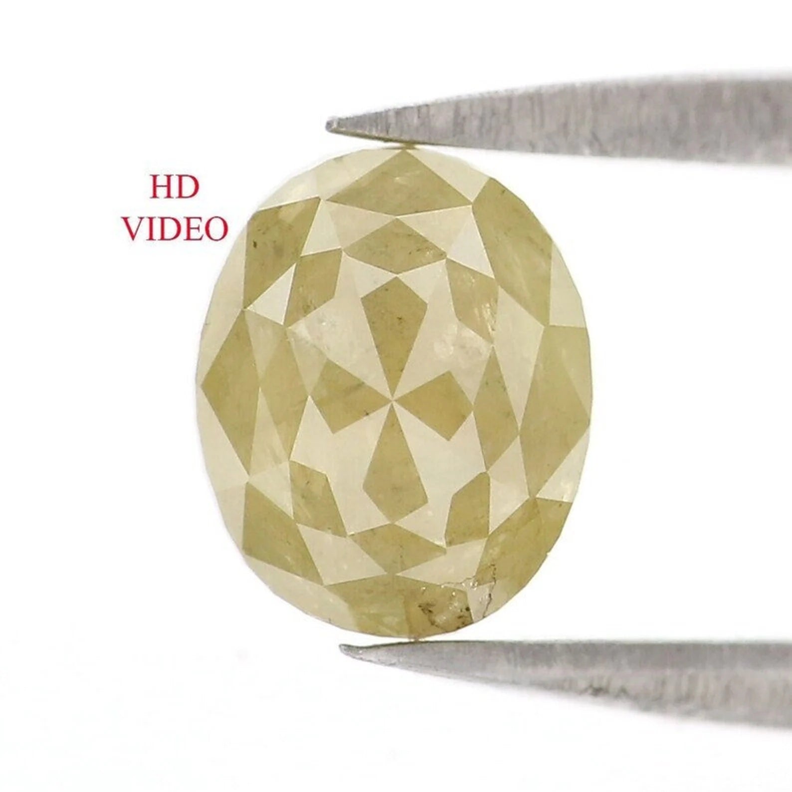 1.70 CT Natural Loose Oval Shape Diamond Yellow Color Oval Diamond 7.30 MM Natural Loose Diamond Yellow Color Oval Rose Cut Diamond NQ2386