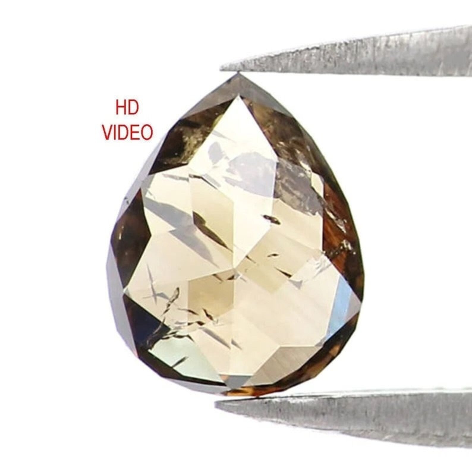 0.72 Ct Natural Loose Pear Shape Diamond Brown Color Pear Cut Diamond 6.90 MM Natural Loose Diamond Brown Color Pear Rose Cut Diamond NQ1654