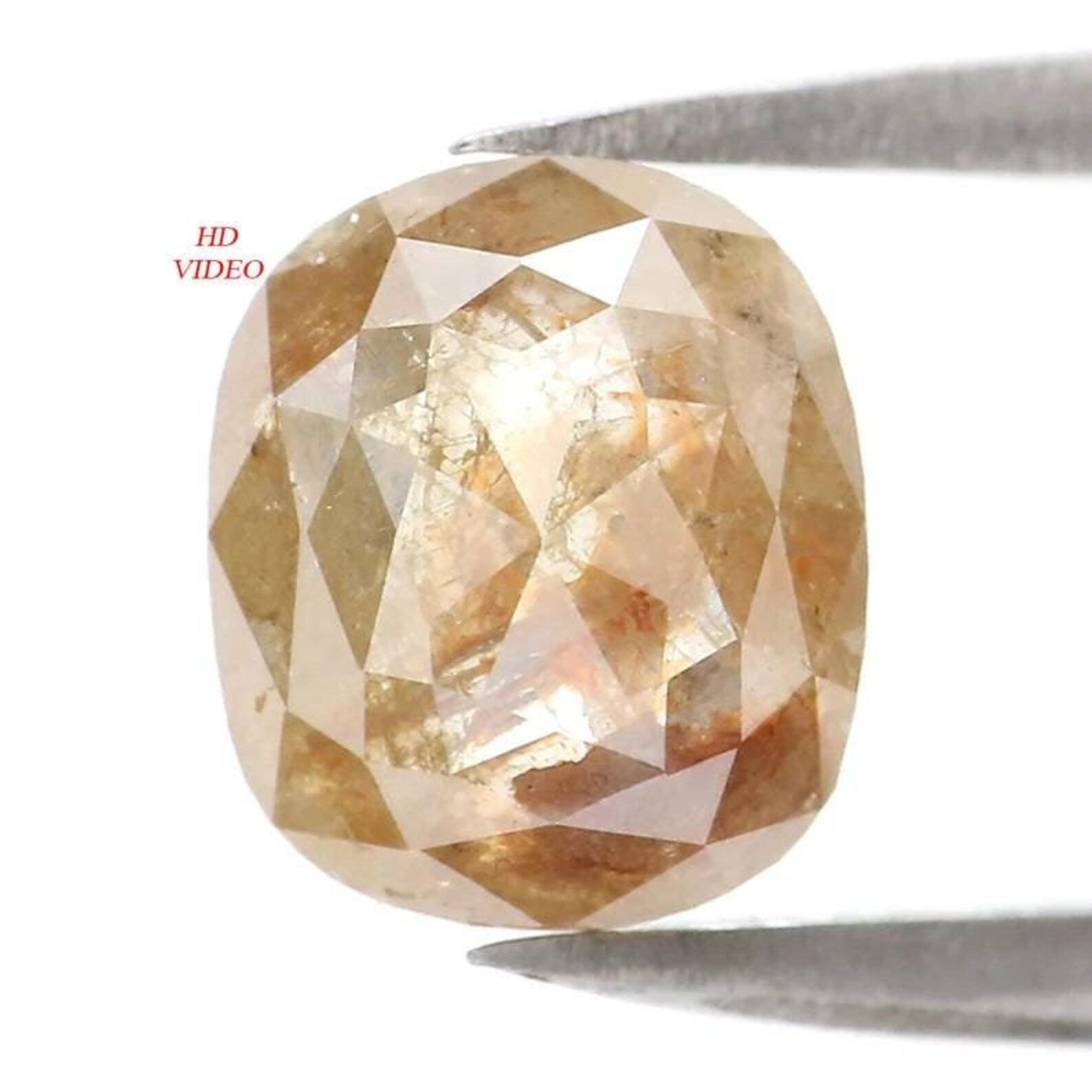 2.19 CT Natural Loose Oval Shape Diamond Brown Color Oval Cut Diamond 8.15 MM Natural Loose Diamond Yellow Color Oval Rose Cut Diamond NQ321