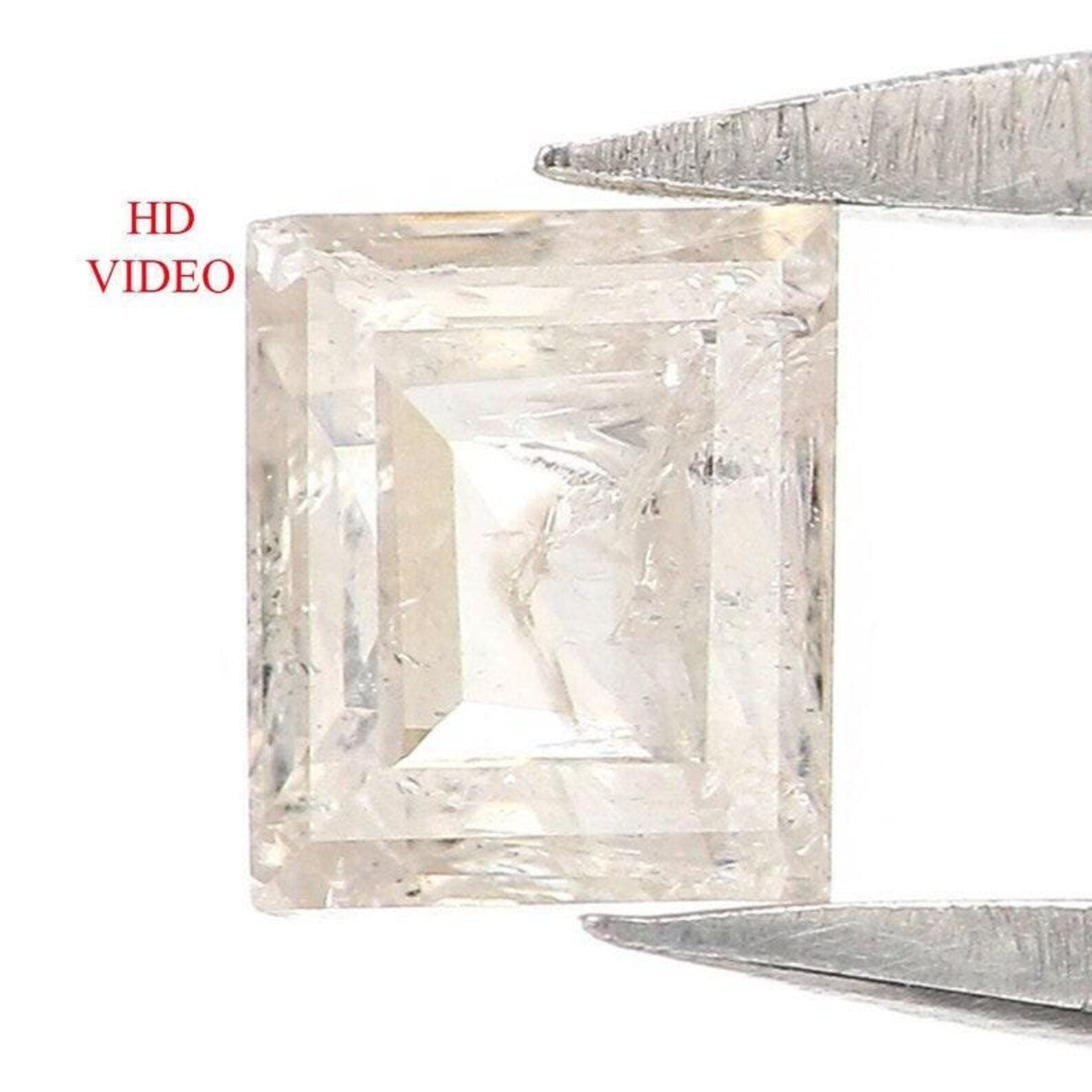 0.37 CT Natural Loose Square Shape Diamond Yellow Color Square Cut Diamond 4.30 MM Natural Loose Grey Color Square Rose Cut Diamond NQ7489