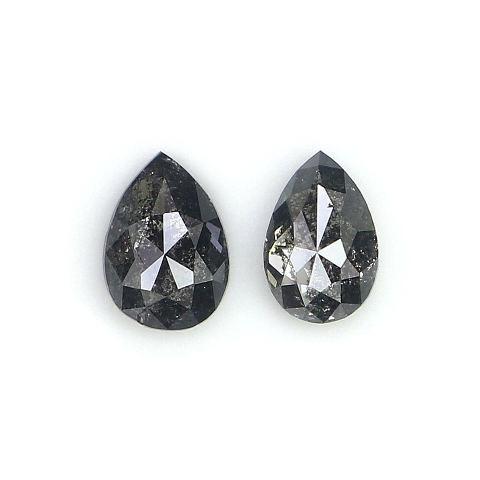 0.55 CT Natural Loose Pear Cut Pair Diamond Salt And Pepper Pear Diamond 5.30 MM Natural Loose Diamond Pear Pair Rose Cut Diamond NQ1858