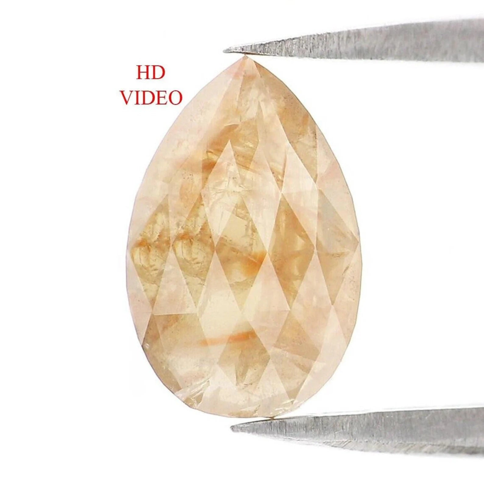 1.44 CT Natural Loose Pear Shape Diamond Brown Color Pear Diamond 10.00 MM Natural Loose Diamond Brown Color Pear Rose Cut Diamond NQ9135
