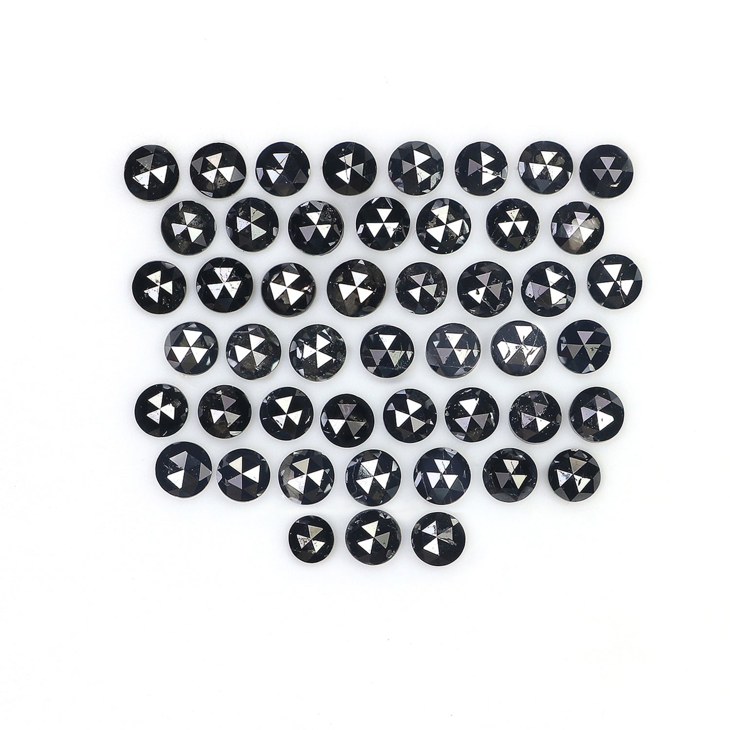 3.25 CT Natural Loose Round Rose Cut Diamond Black Color Round Shape Diamond 2.60 MM Natural Loose Black Color Round Rose Cut Diamond LQ1832