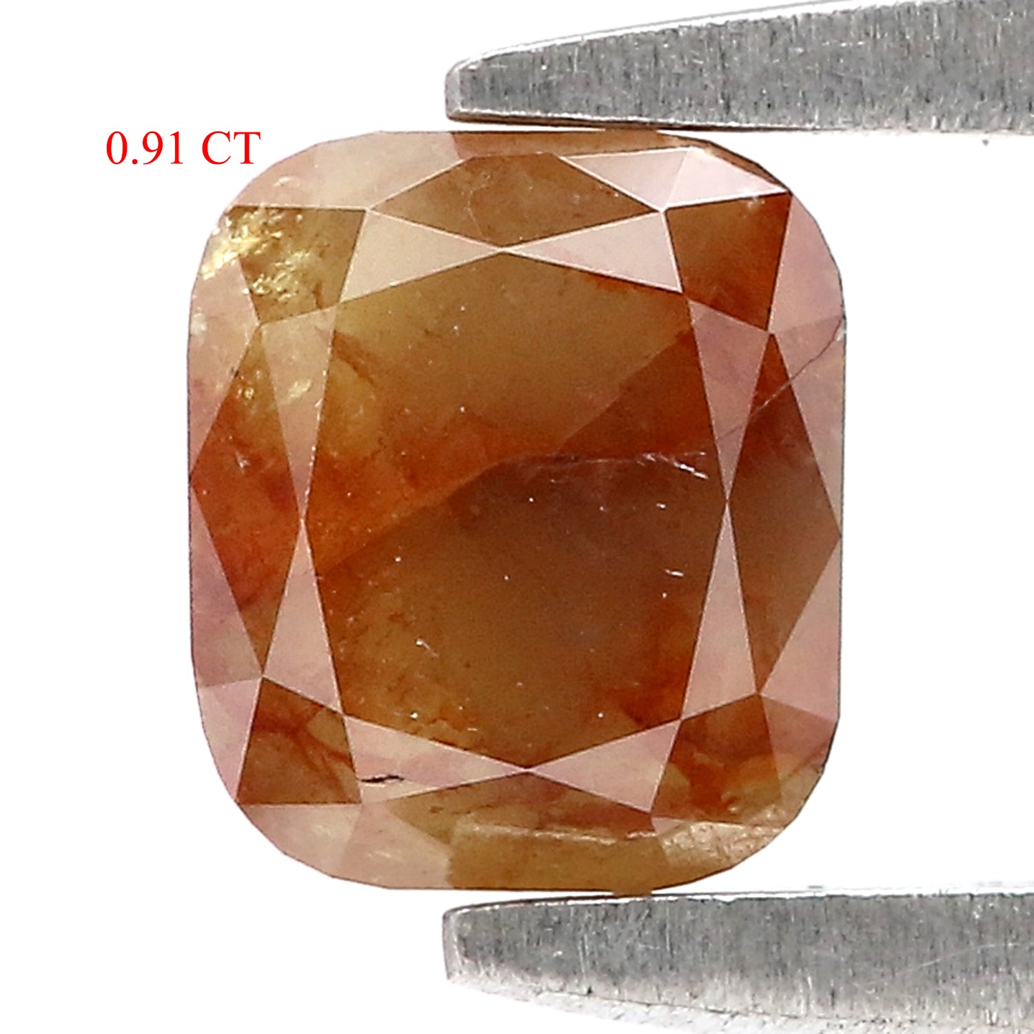 0.91 CT Natural Loose Cushion Shape Diamond Brown Color Cushion Cut Diamond 5.25 MM Natural Loose Diamond Cushion Rose Cut Diamond N2668