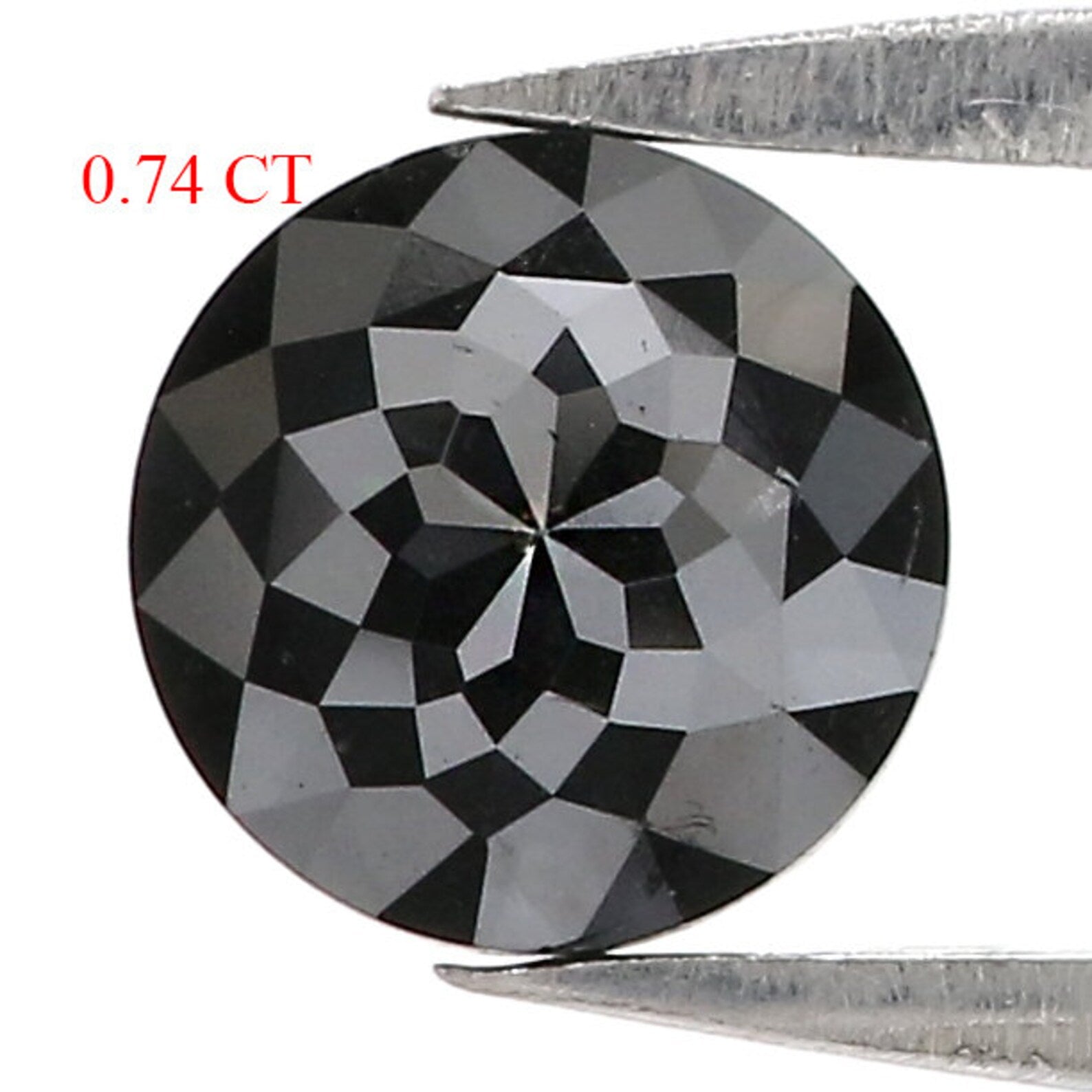 0.74 Ct Natural Loose Round Shape Diamond Black Color Round Cut Diamond 6.15 MM Natural Diamond Black Color Round Rose Cut Diamond QN2508