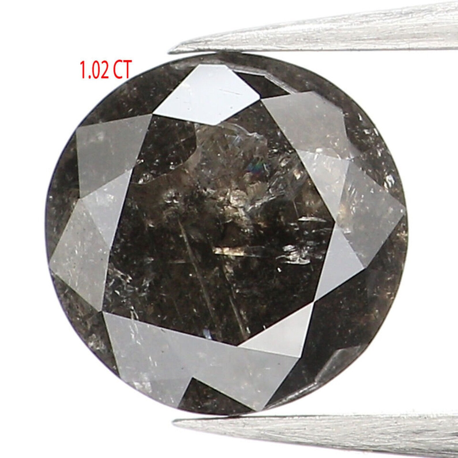 1.02 CT Natural Loose Round Shape Diamond Salt And Pepper Round Cut Diamond 6.10 MM Natural Loose Diamond Round Brilliant Cut Diamond QN1453