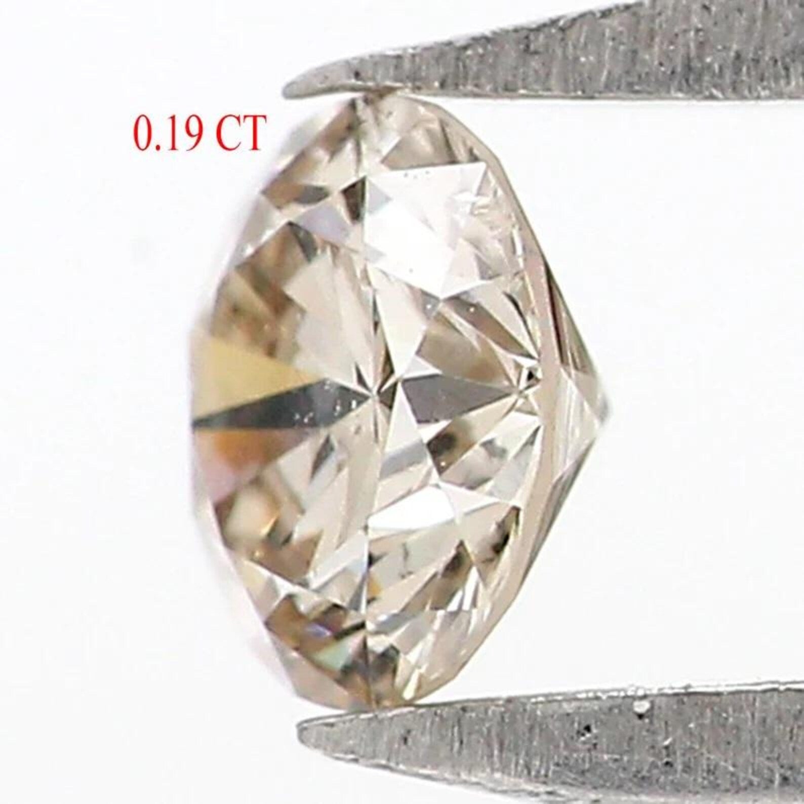0.19 Ct Natural Loose Round Shape Diamond Brown Color Round Diamond 3.70 MM Natural Diamond Brown Color Round Brilliant Cut Diamond NQ7404