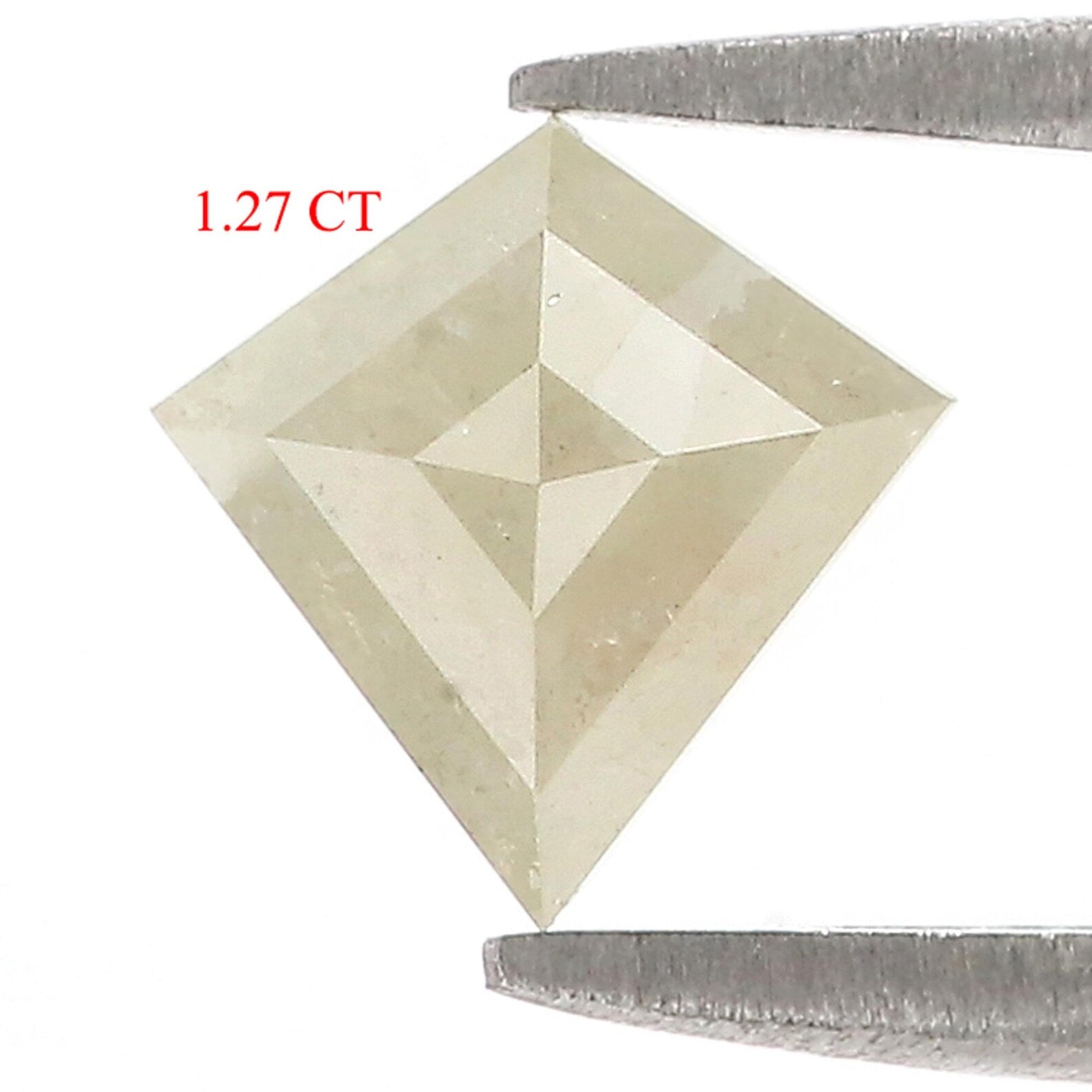 1.27 CT Natural Loose Kite Shape Diamond Grey Color Kite Cut Diamond 8.00 MM Natural Loose Diamond Grey Color Kite Rose Cut Diamond N8418