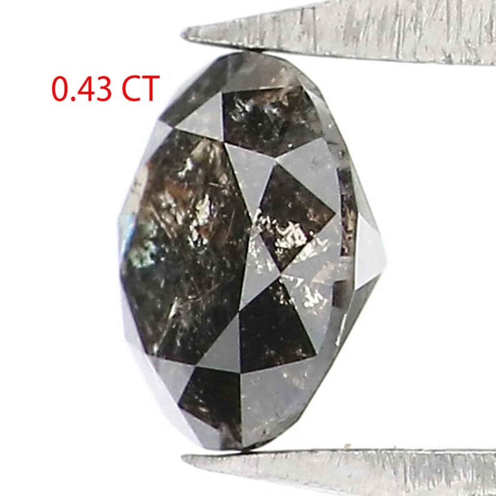 0.43 CT Natural Loose Round Shape Diamond Salt And Pepper Round Cut Diamond 4.80 MM Natural Black Color Round Brilliant Cut Diamond NQ8457